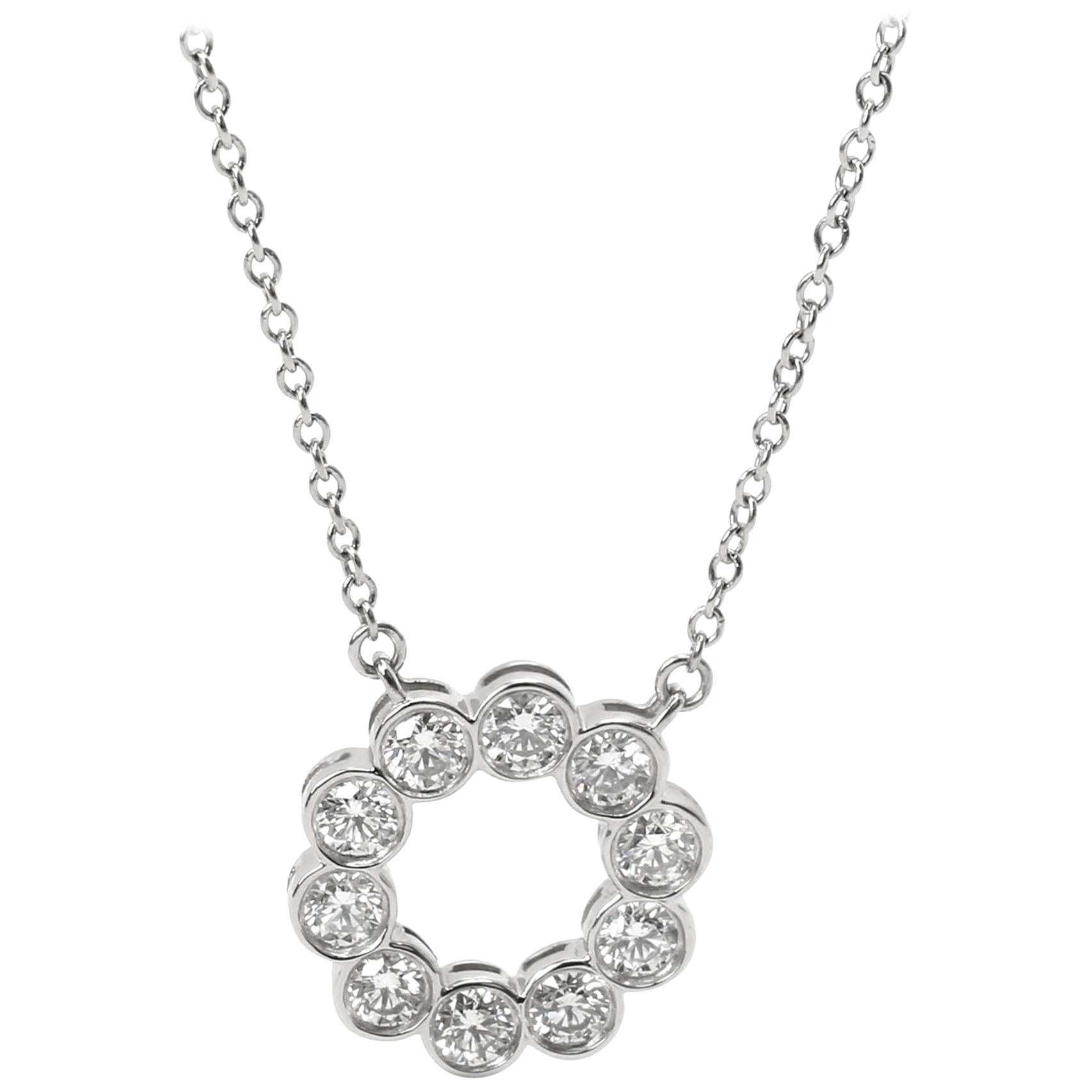 Tiffany & Co. Diamond Circle Necklace in Platinum ‘0.80 Carat’