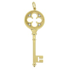 Used Tiffany & Co. Diamond Clover Key Pendant