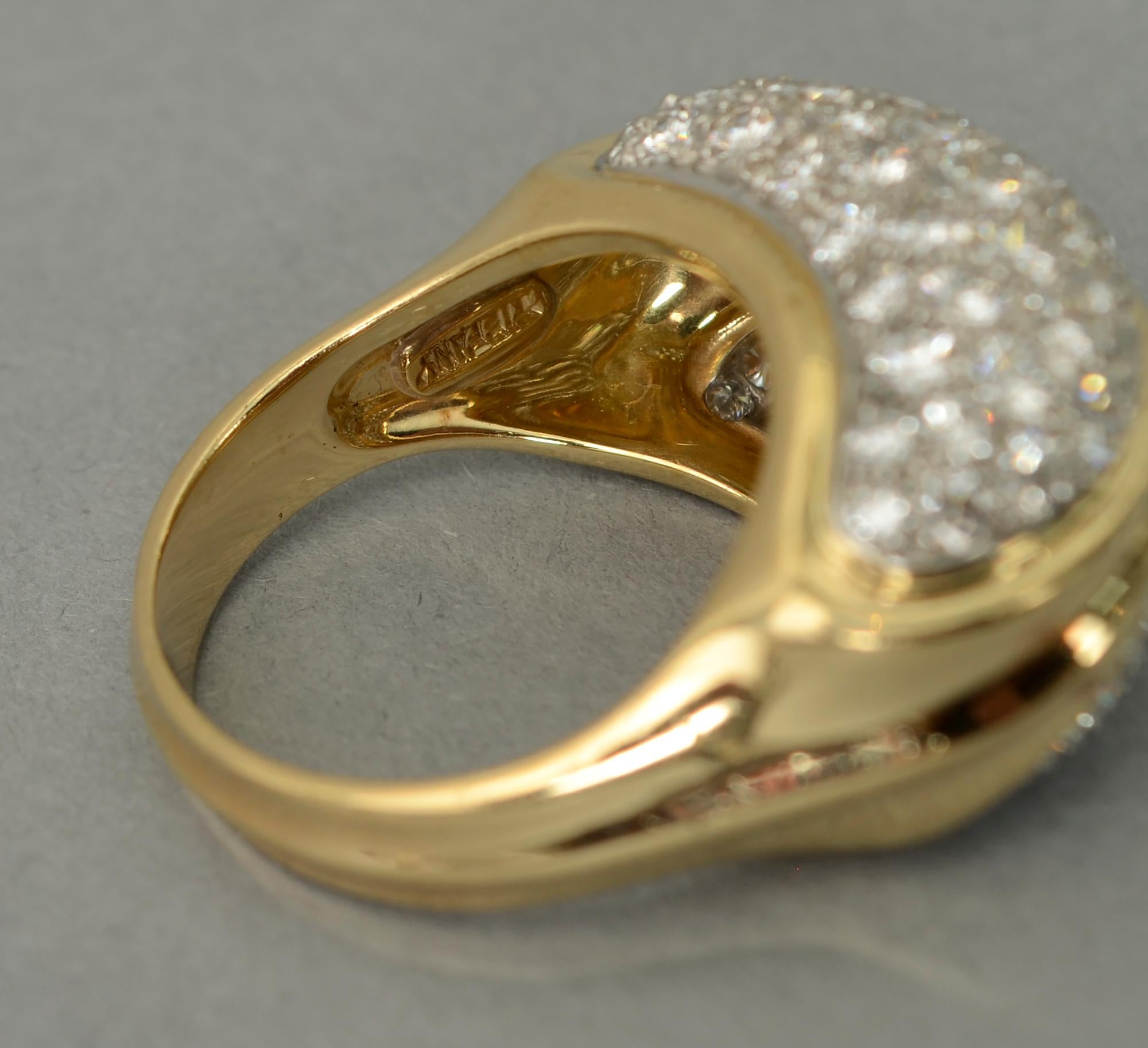 Tiffany & Co. Diamond Cocktail Ring In Excellent Condition For Sale In Darnestown, MD