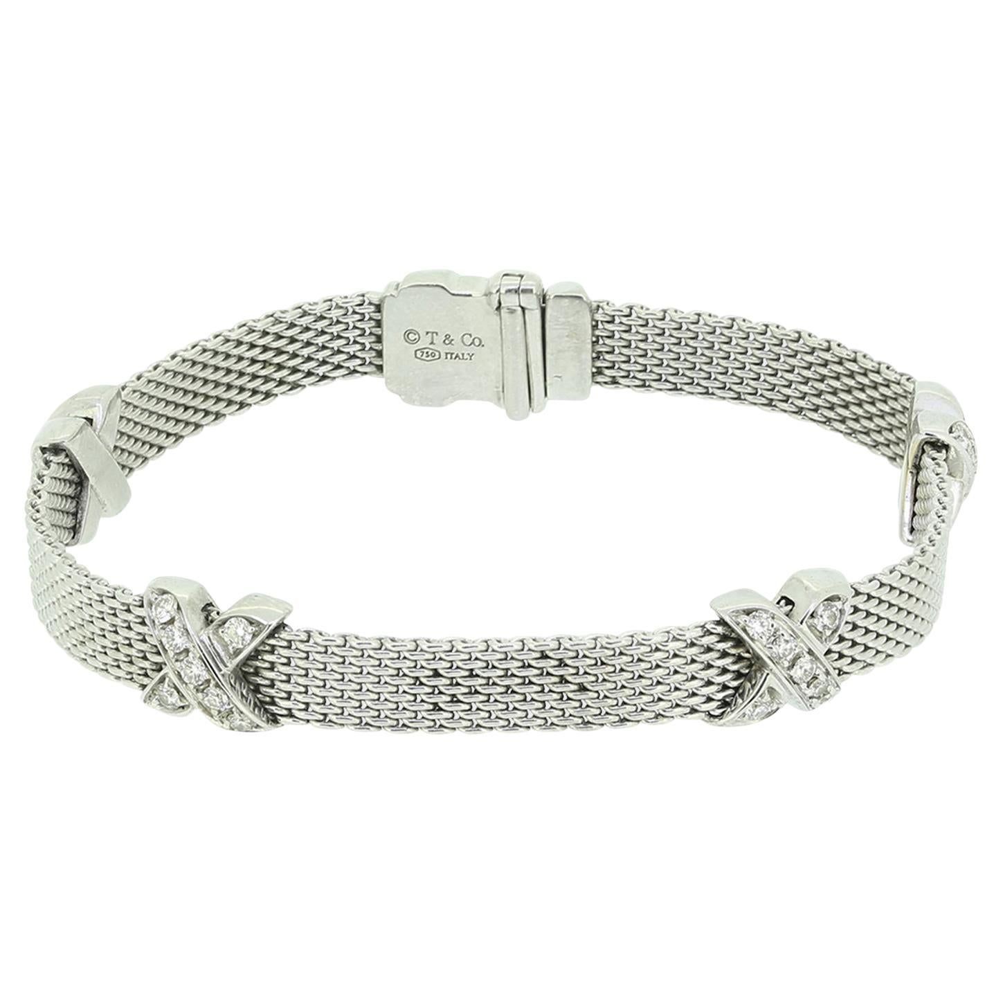 Tiffany & Co. Diamond Cross Bracelet