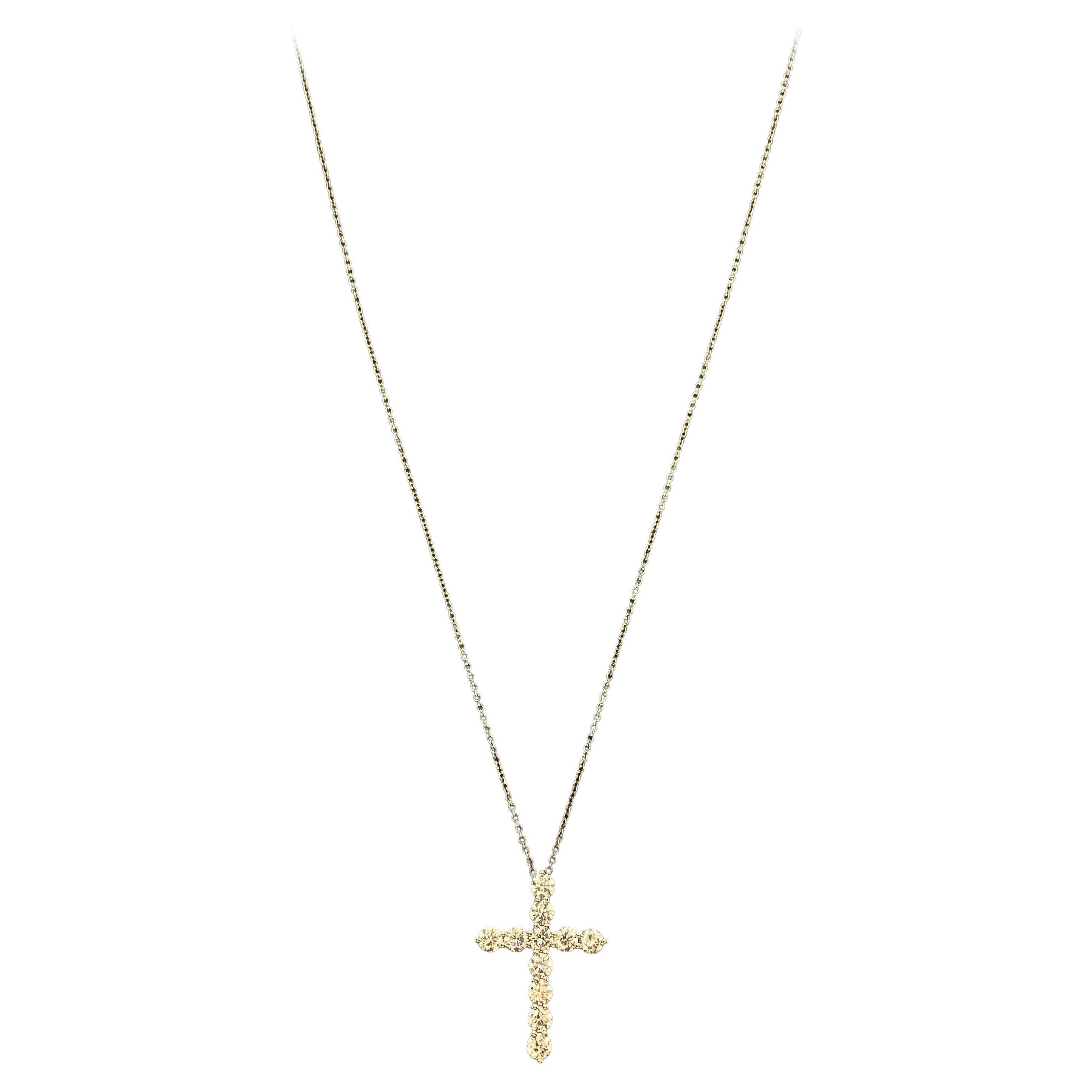Tiffany Co Diamond Cross Large pt950