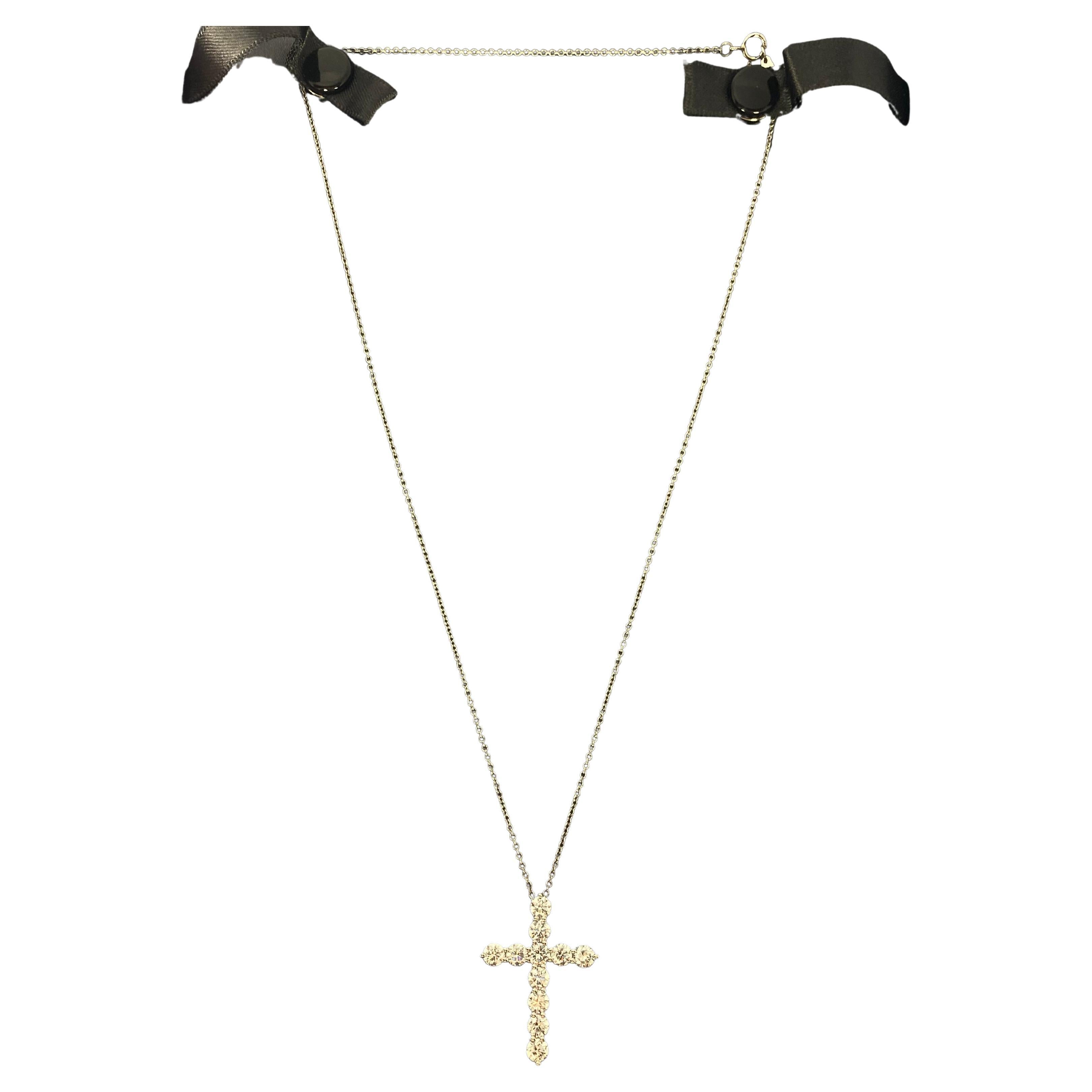 Tiffany Co Diamond Cross Large pt950 For Sale