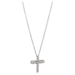 Tiffany & Co. Diamond Cross Pendant in 950 Platinum 0.55 CTW