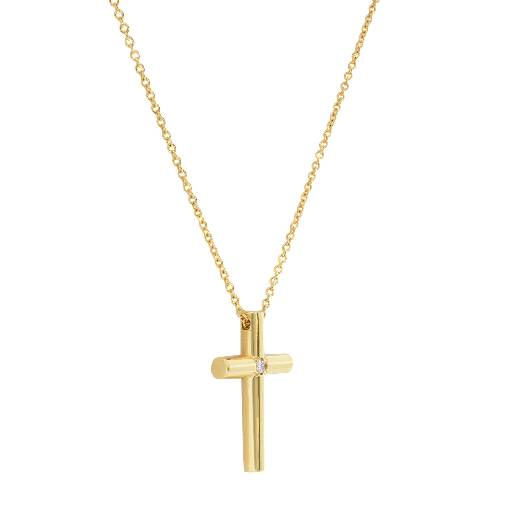 gold cross necklace tiffany