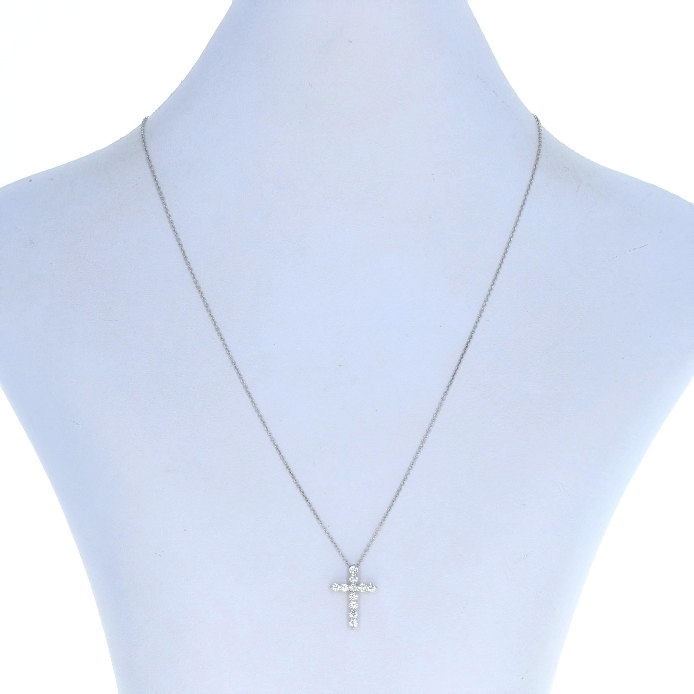 Originally retailing for $3100, this designer pendant necklace is being offered here for a much more wallet-friendly price.

Brand: Tiffany & Co. 

Metal Content: 950 Platinum

Stone Information: 
Natural Diamonds
Total Carats: .42ctw
Cut: Round