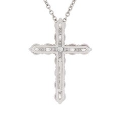 Tiffany & Co. Diamond Cross Pendant with Chain