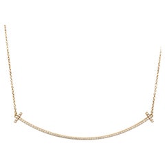 Tiffany & Co. Collana con diamanti a forma di sorriso in oro rosa 18 ct.