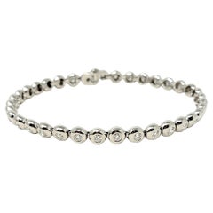 Tiffany & Co. Diamond Doughnut Bezel Set Line Bracelet 3.00 Carats in Platinum