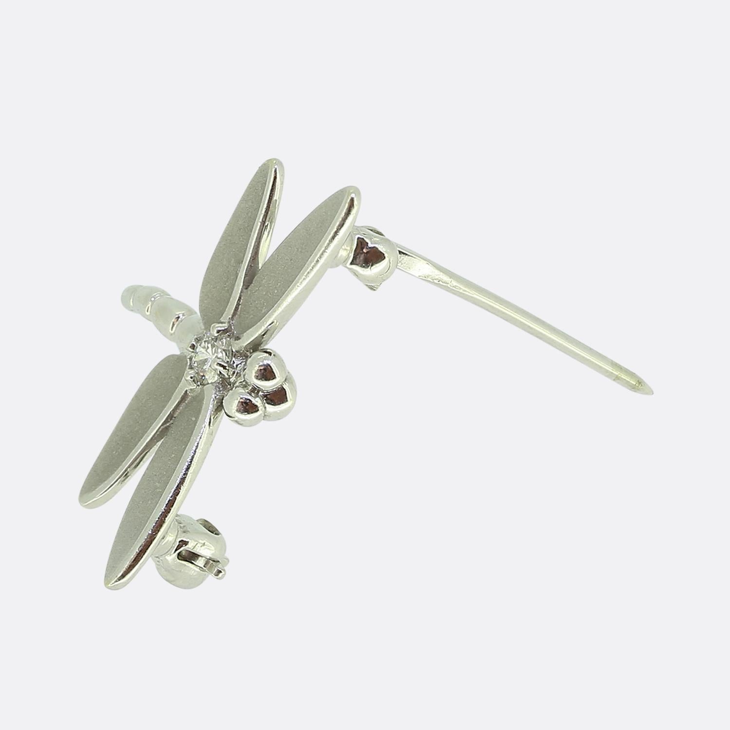 Brilliant Cut Tiffany & Co. Diamond Dragonfly Brooch