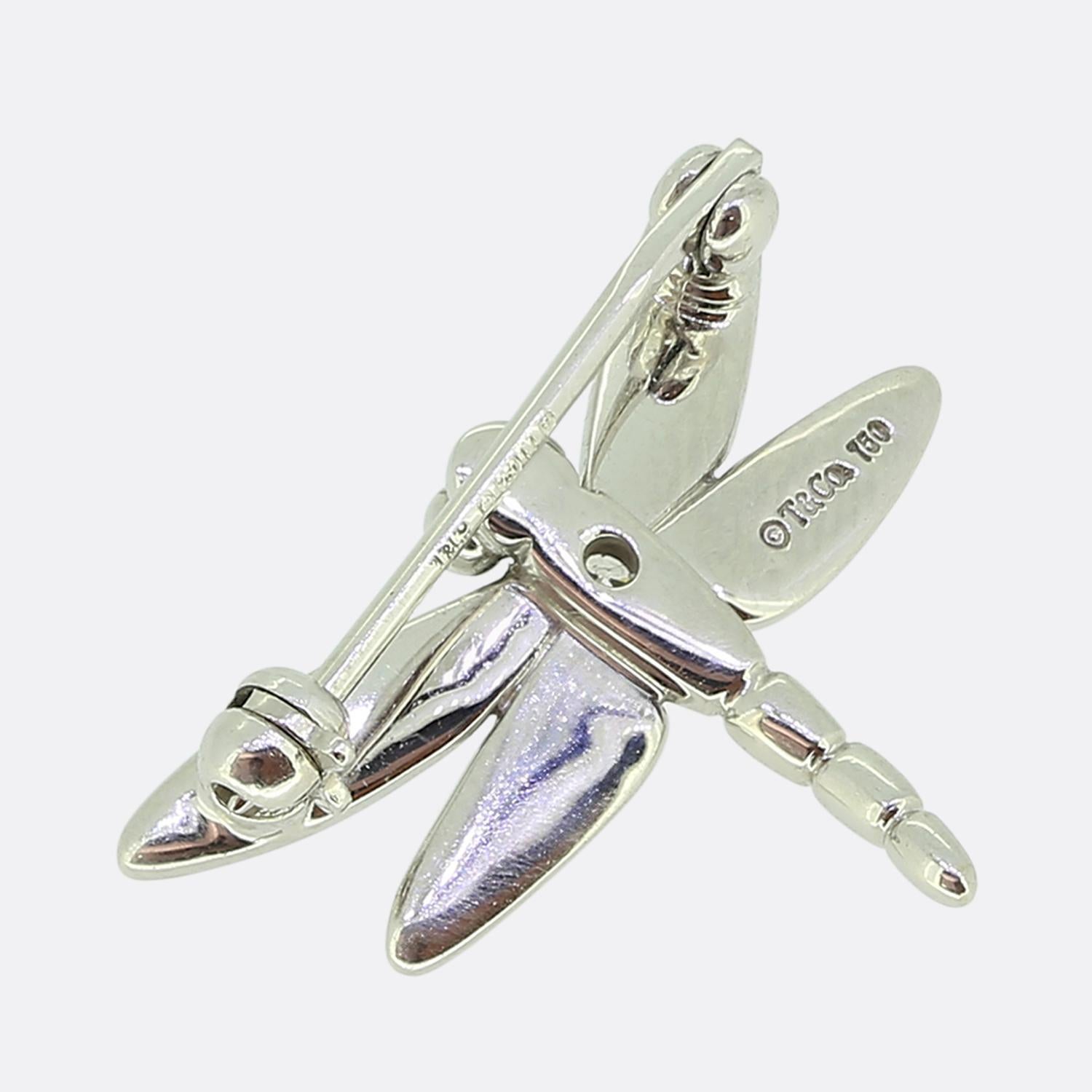 Tiffany & Co. Diamond Dragonfly Brooch In Good Condition In London, GB