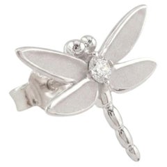 Tiffany & Co. Diamond Dragonfly Stud Earrings in 18k White Gold