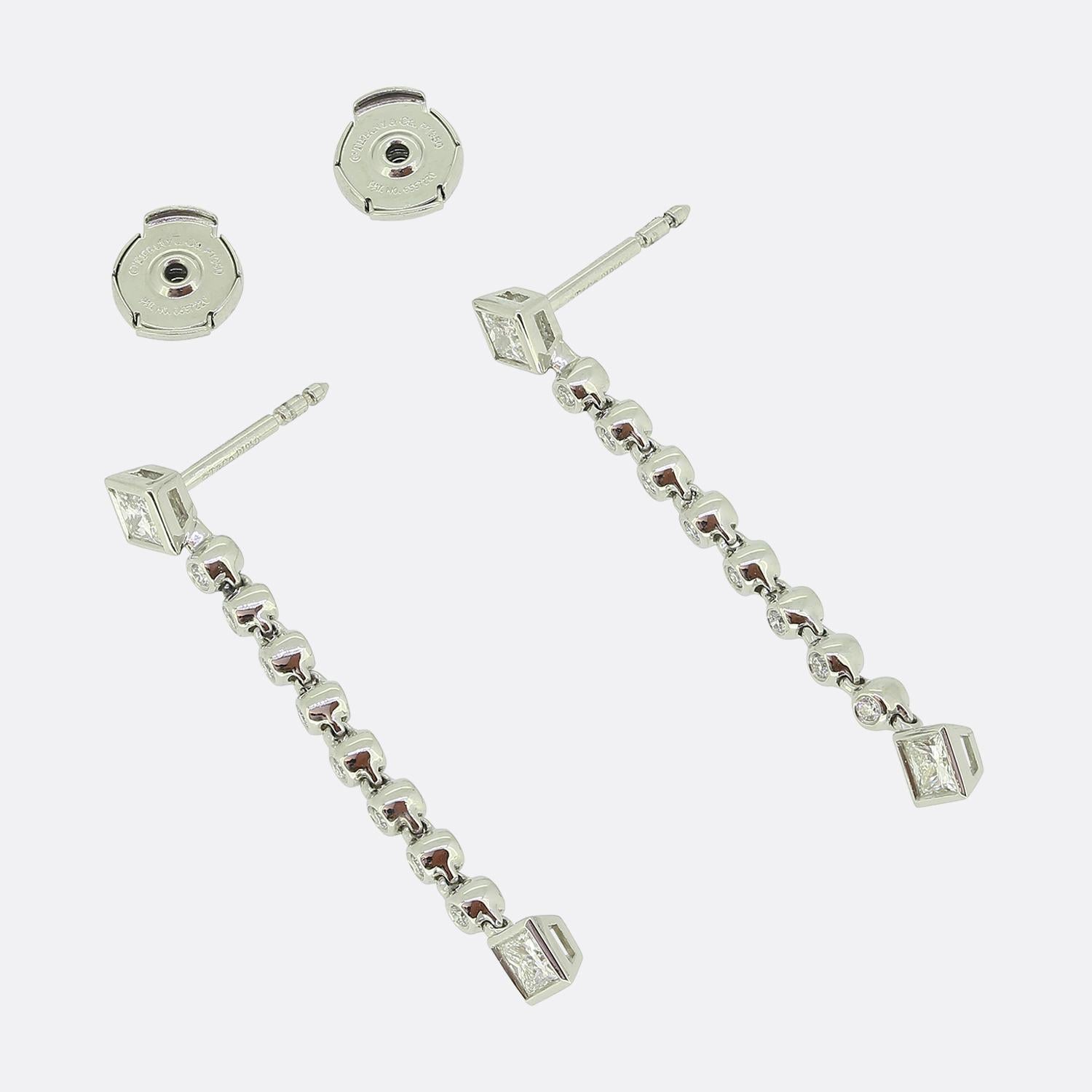 Taglio princess Tiffany & Co. Orecchini con diamanti in vendita