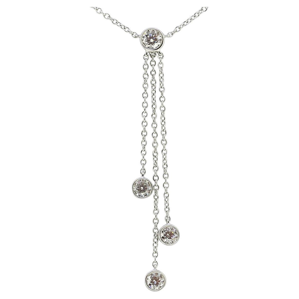 Tiffany & Co. Diamond Drop Necklace For Sale