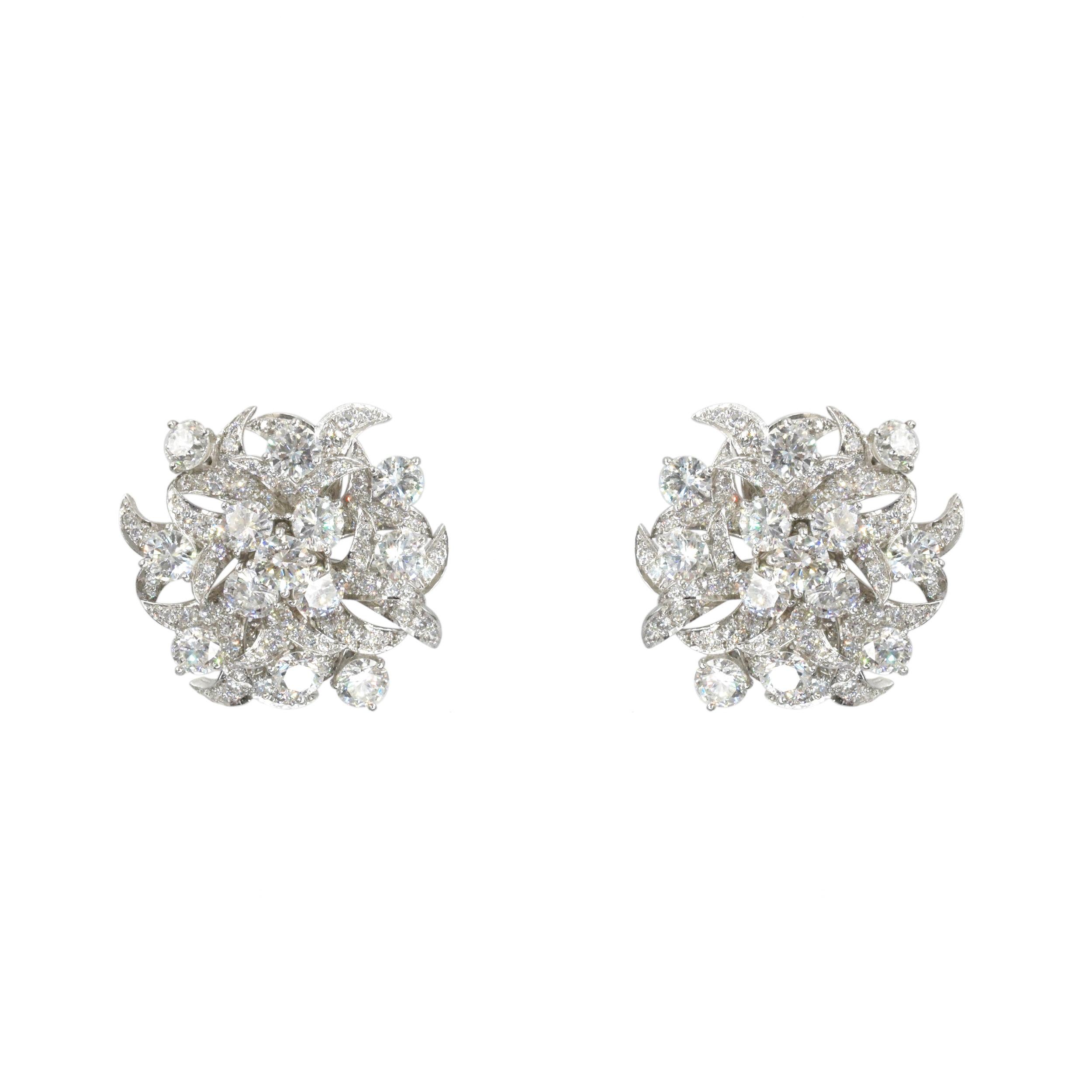 Tiffany & Co Diamond Earrings Donald Claflin For Sale 1