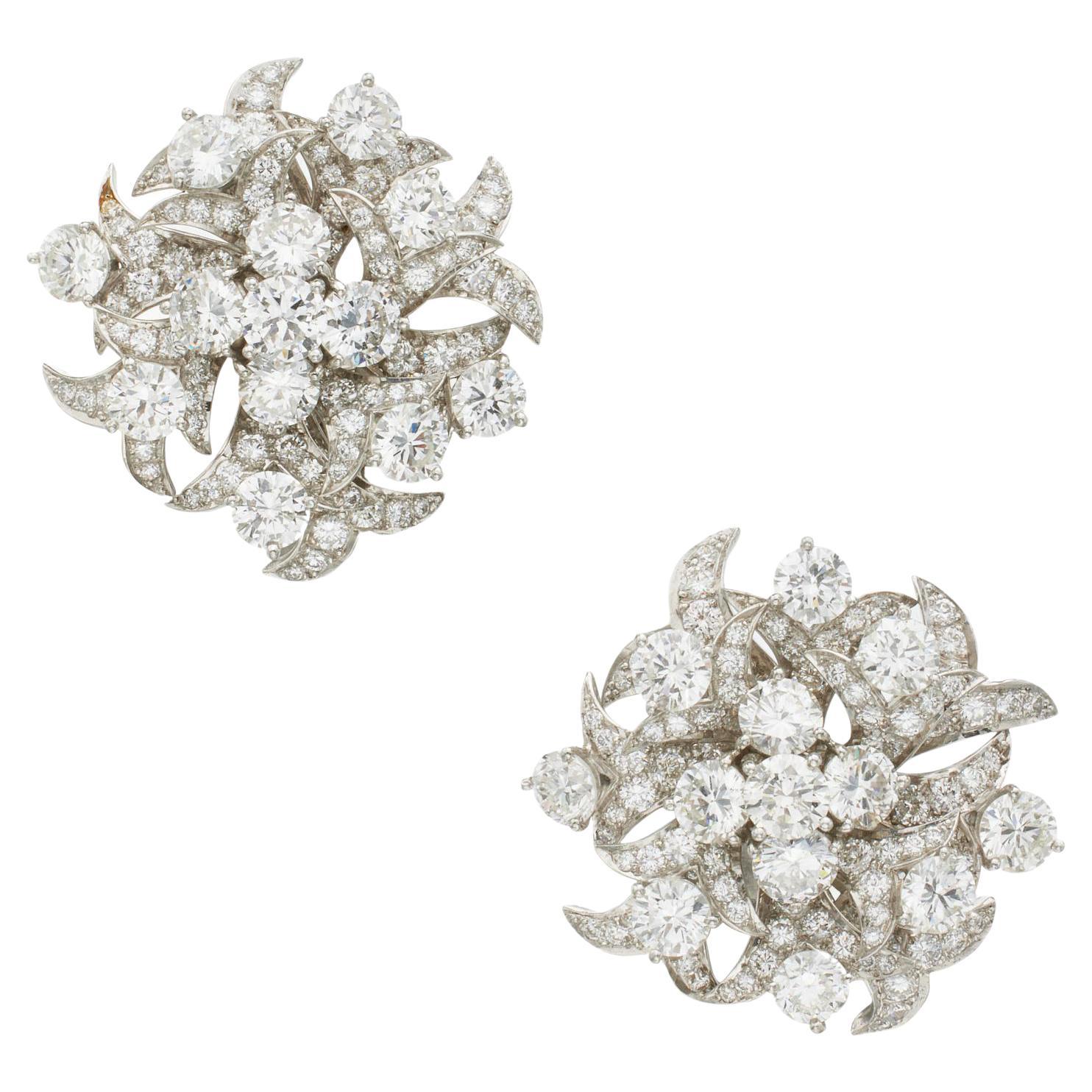 Donald Claflin Boucles d'oreilles Tiffany & Co en diamants en vente