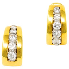 Tiffany & Co. Diamond Earrings in 18K Gold and Platinum – 2.00 CTW