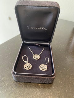 Tiffany & Co Diamond Earrings & Necklace set  in PT950