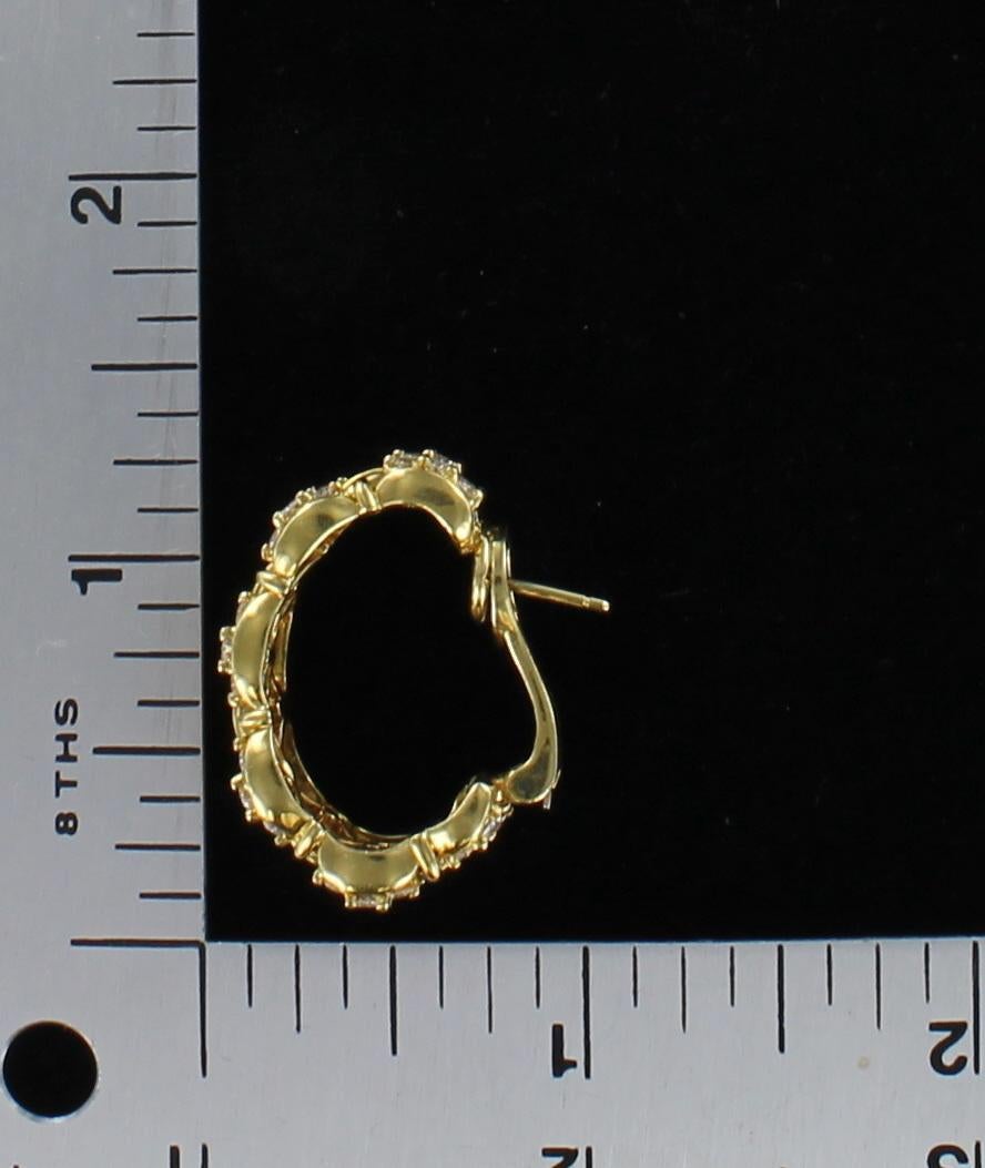 Modern Tiffany & Co. Diamond Earrings Set in 18 Karat Yellow Gold in Original Box For Sale