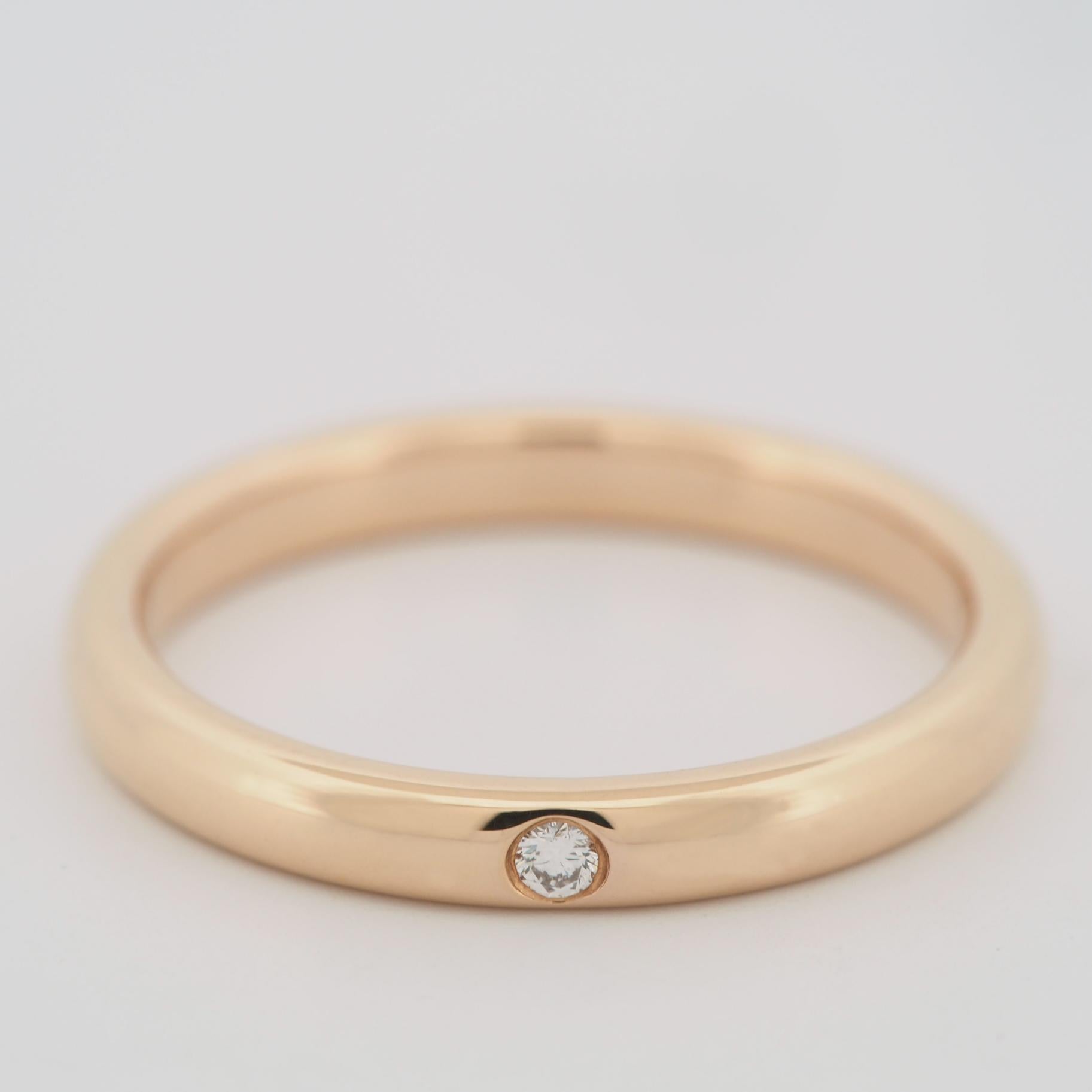 Tiffany & Co. Alianza de diamantes Elsa Peretti Oro rosa US 7.0 en Bueno estado para la venta en Kobe, Hyogo