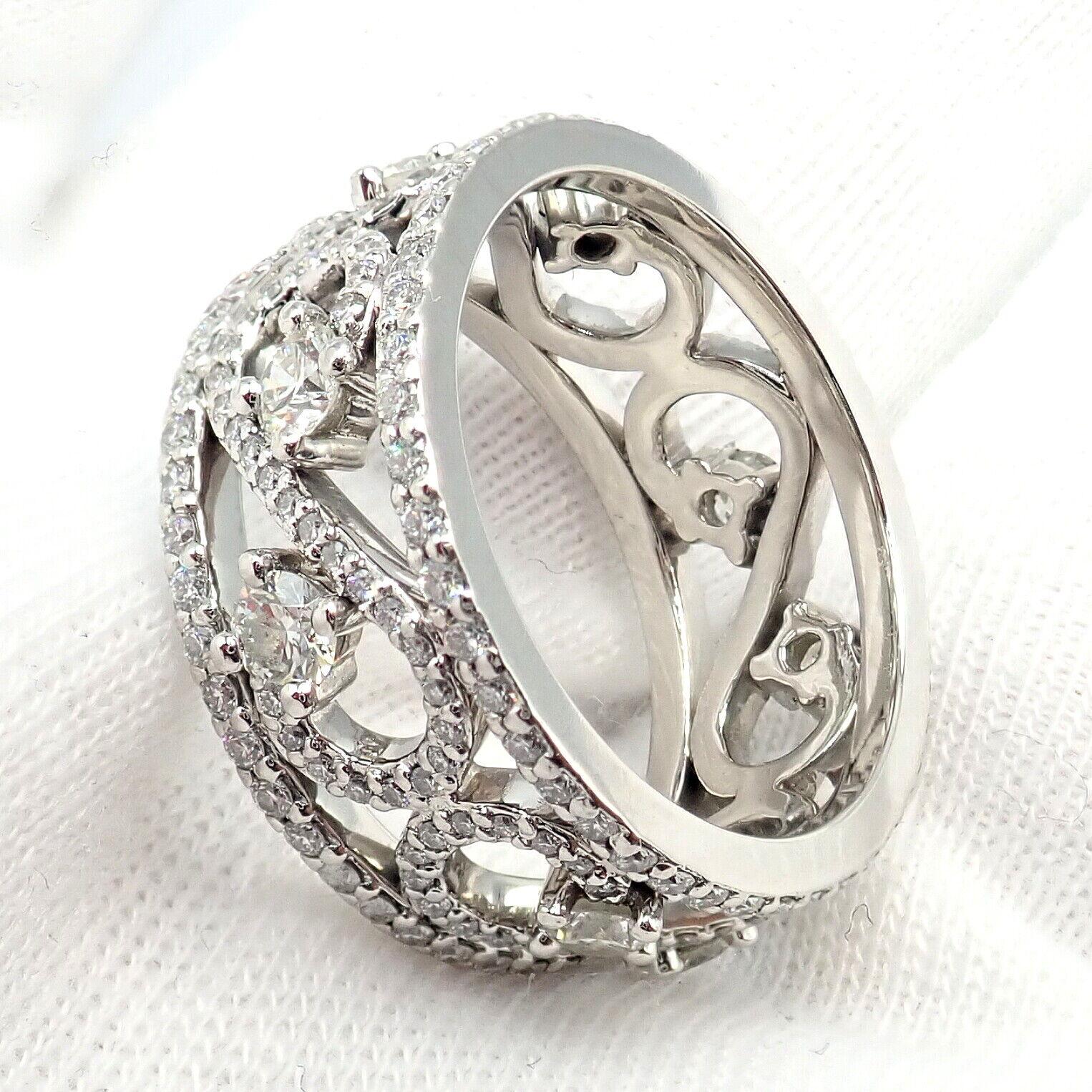 Tiffany & Co. Diamond Enchant Scroll Wide Platinum Band Ring im Angebot 2