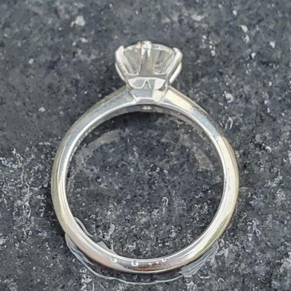 tiffany & Co. diamond engagement ring 1.08ct Round F VS1 Platinum Cert Box 5.5 7