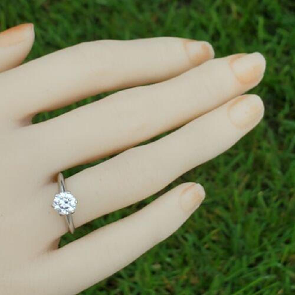tiffany & Co. diamond engagement ring 1.08ct Round F VS1 Platinum Cert Box 5.5 4