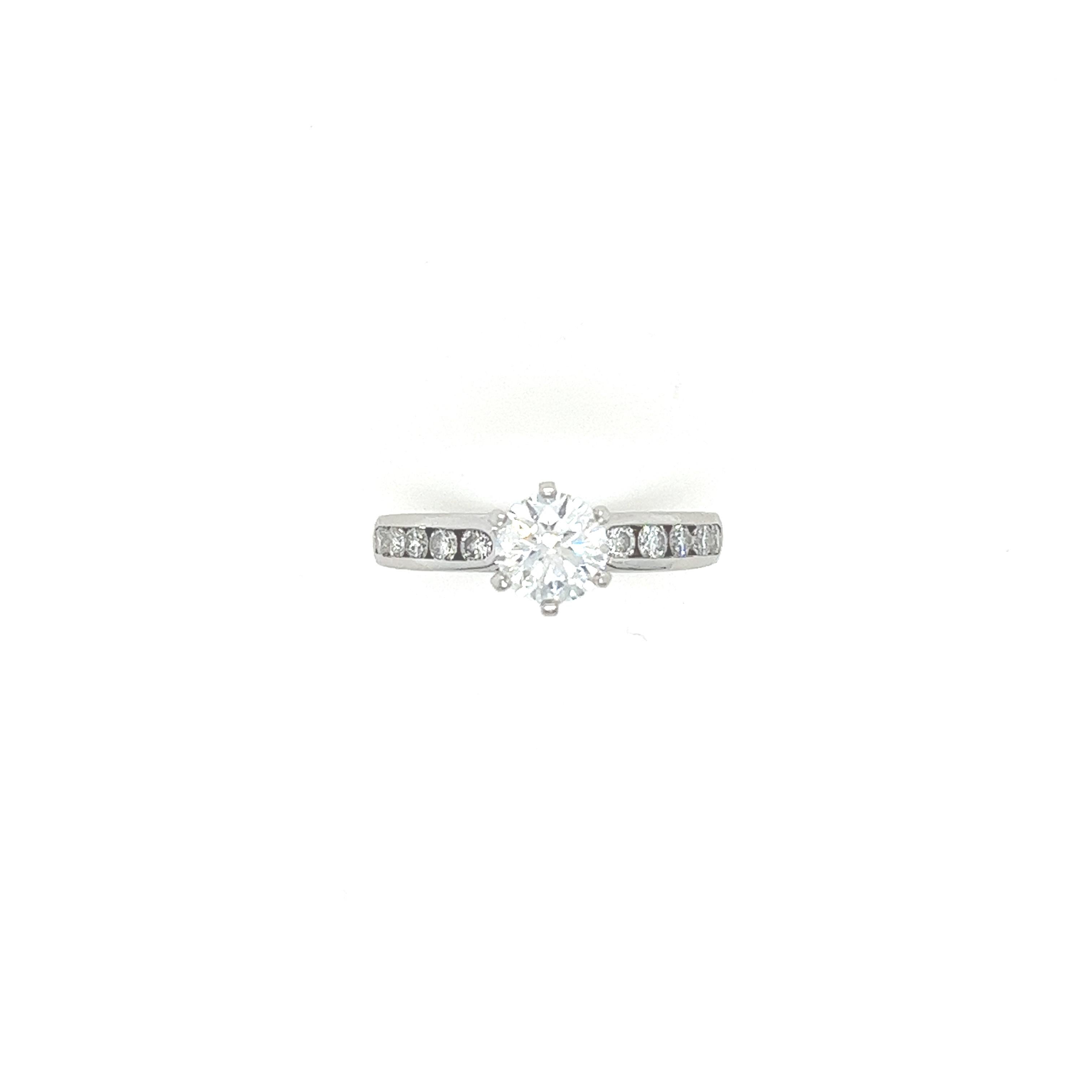 Tiffany & Co Diamond Engagement Ring 1.12ct For Sale 1