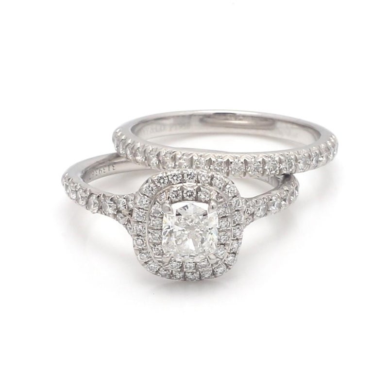 Tiffany and Co., Diamond Engagement Ring and Matching Wedding Band For ...