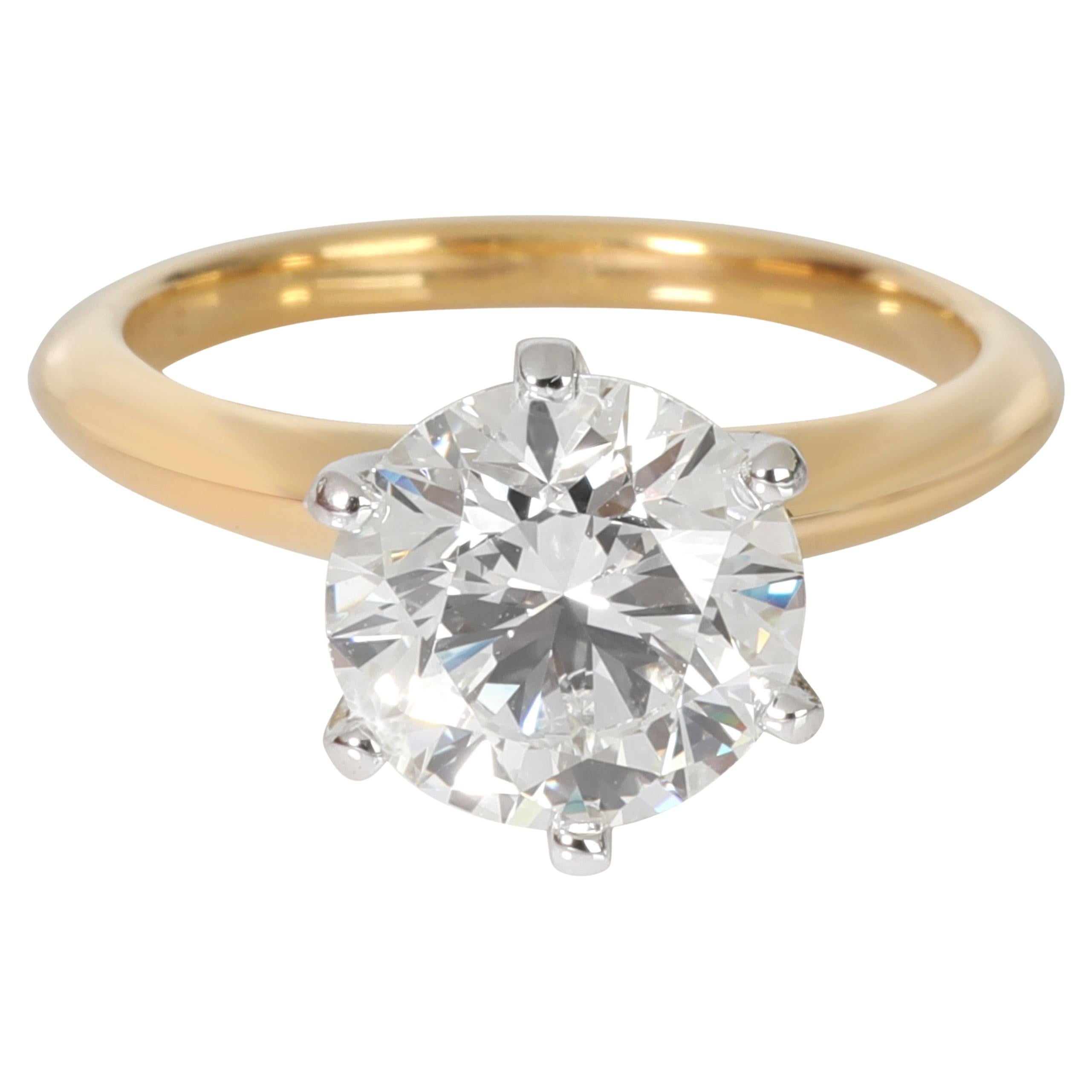 Tiffany & Co. Diamond Engagement Ring in 18K Yellow Gold/Platinum I VS1 2.34 CTW