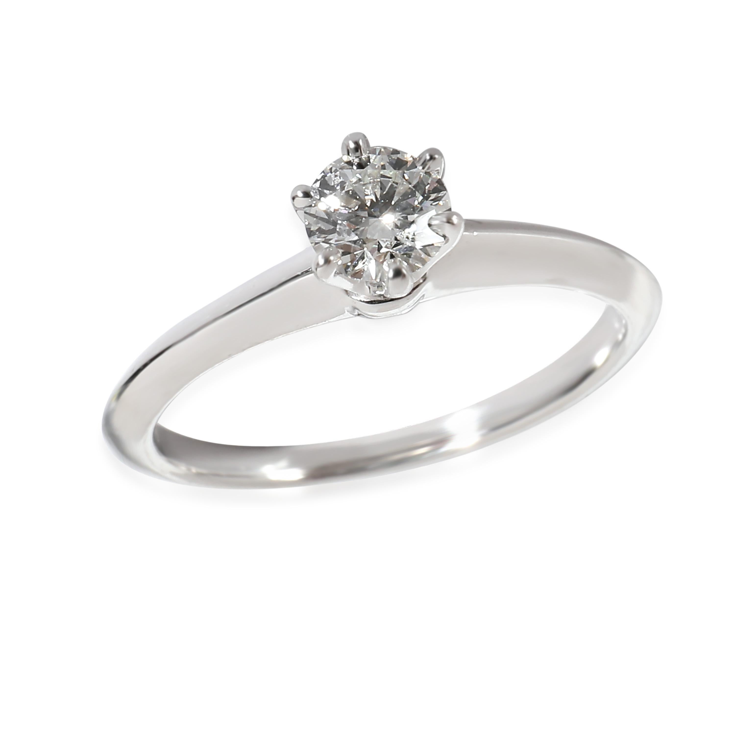 Tiffany & Co. Diamant-Verlobungsring aus 950 Platin G VS1 0,34 CTW (Rundschliff) im Angebot