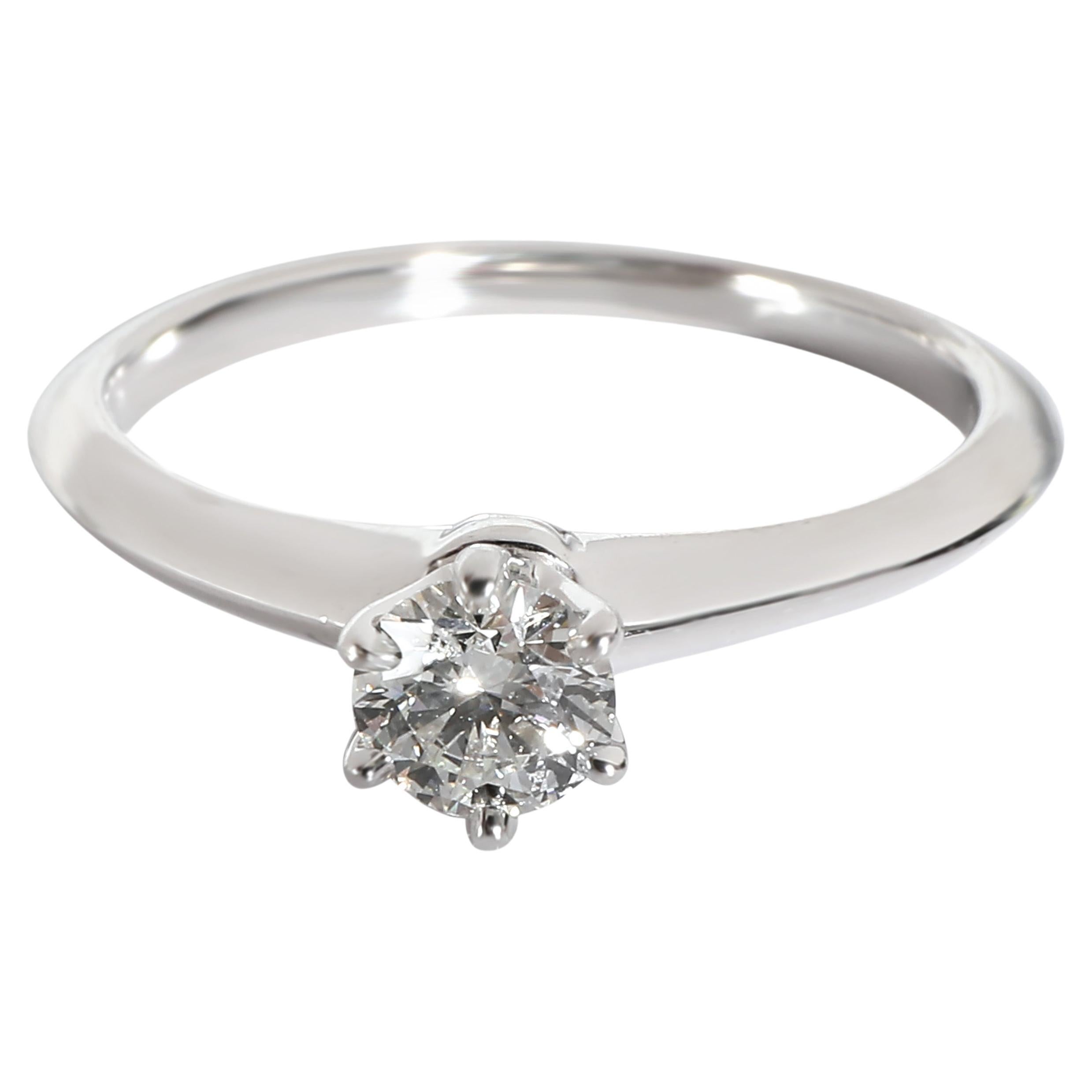 Tiffany & Co. Diamond Engagement Ring in 950 Platinum G VS1 0.34 CTW For Sale