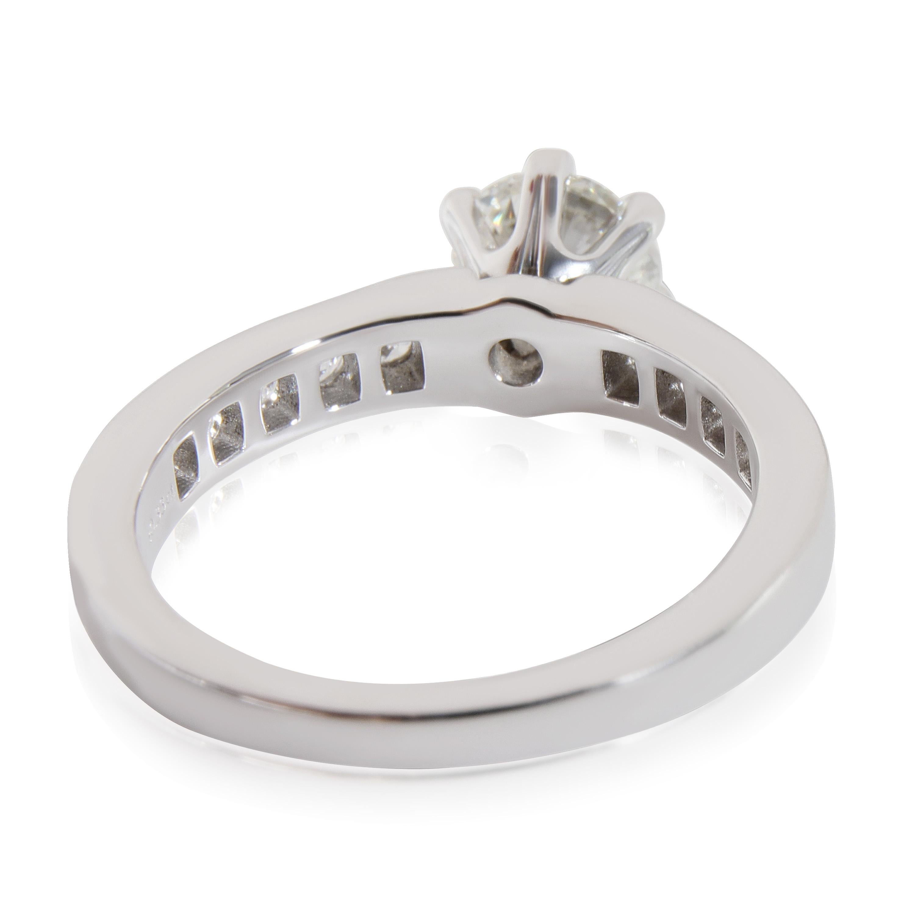 Round Cut Tiffany & Co. Diamond Engagement Ring in Platinum 0.81 CTW