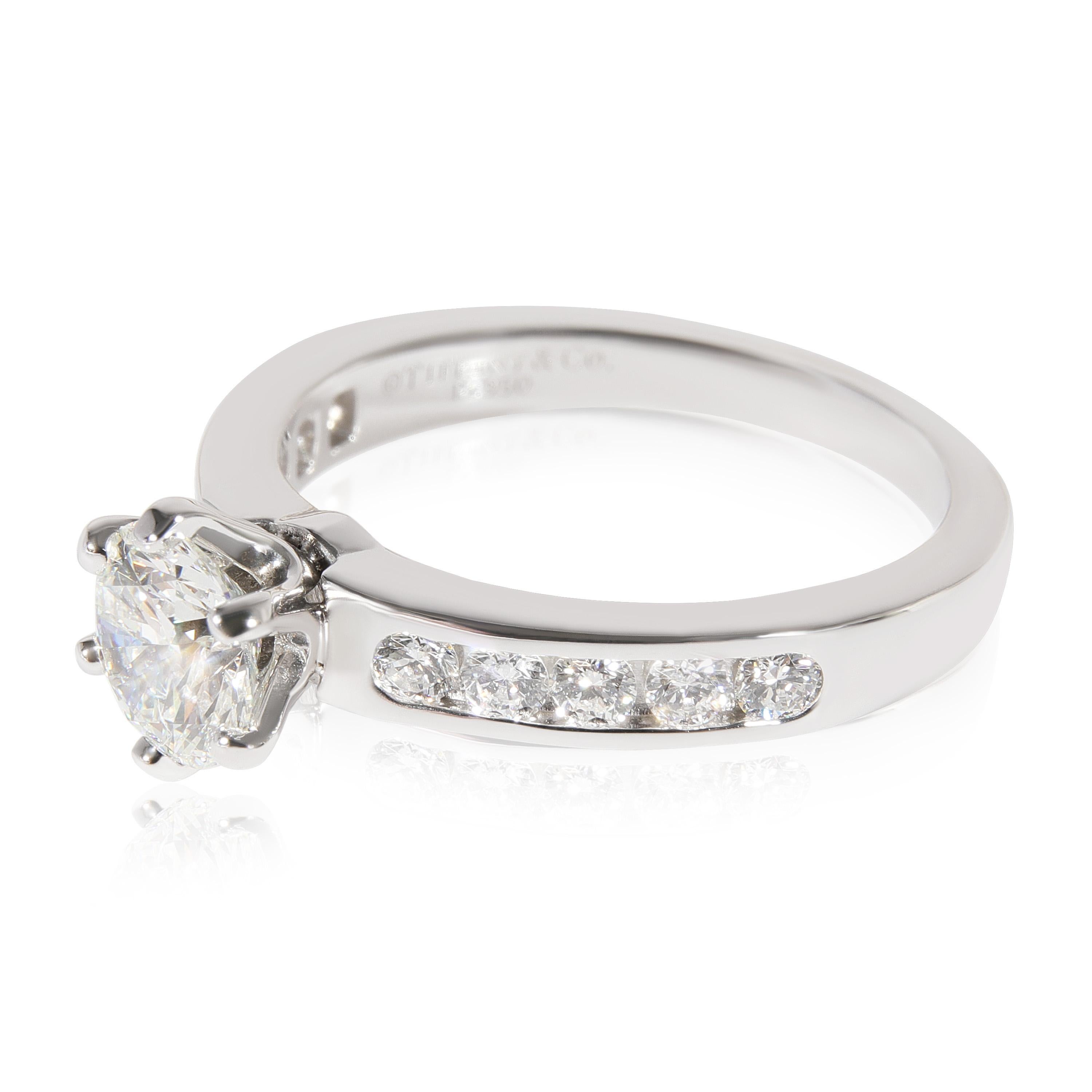 Tiffany & Co. Diamond Engagement Ring in Platinum 0.81 CTW In Excellent Condition In New York, NY