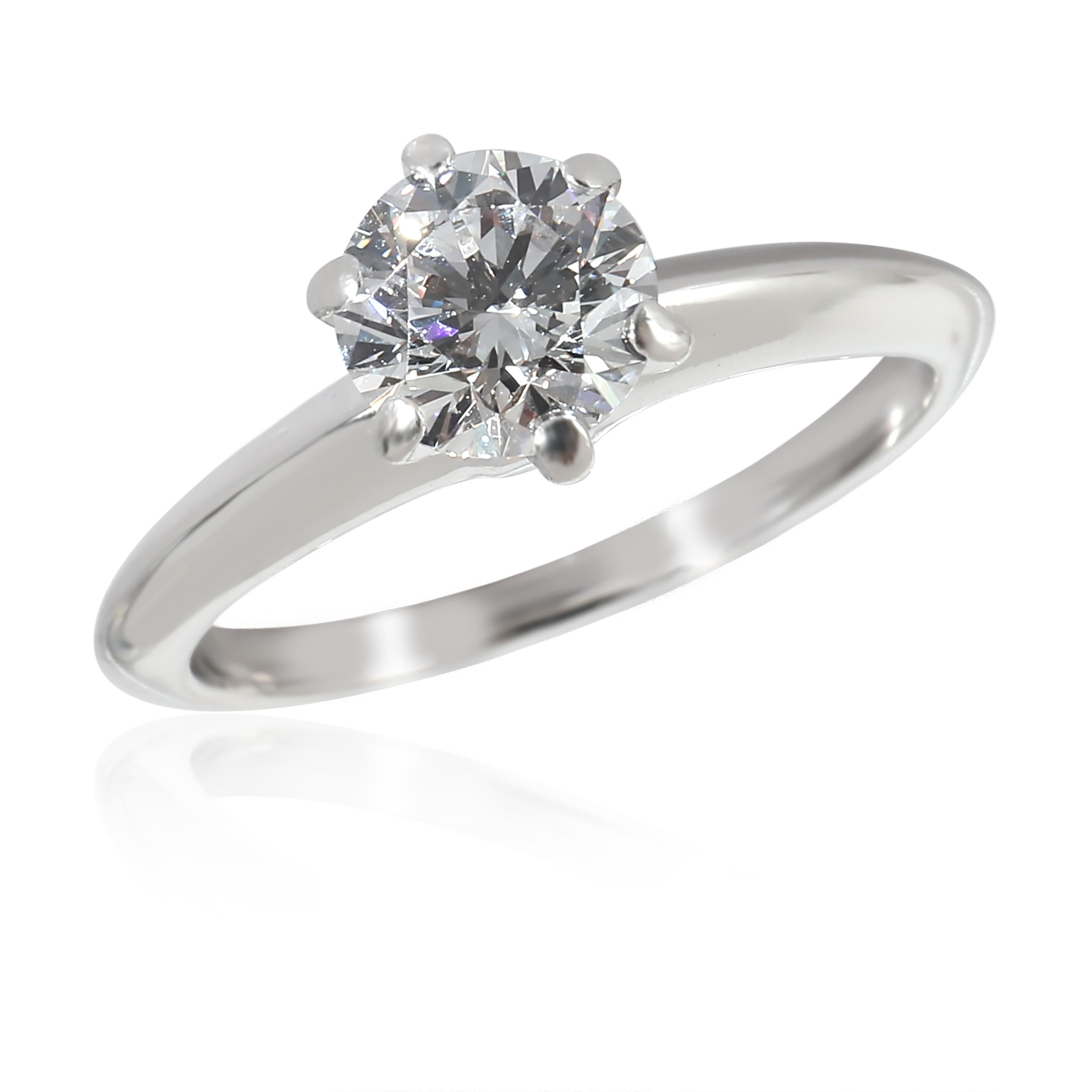 Tiffany & Co. Diamond Engagement Ring in Platinum D IF 1.05 CTW For Sale 2