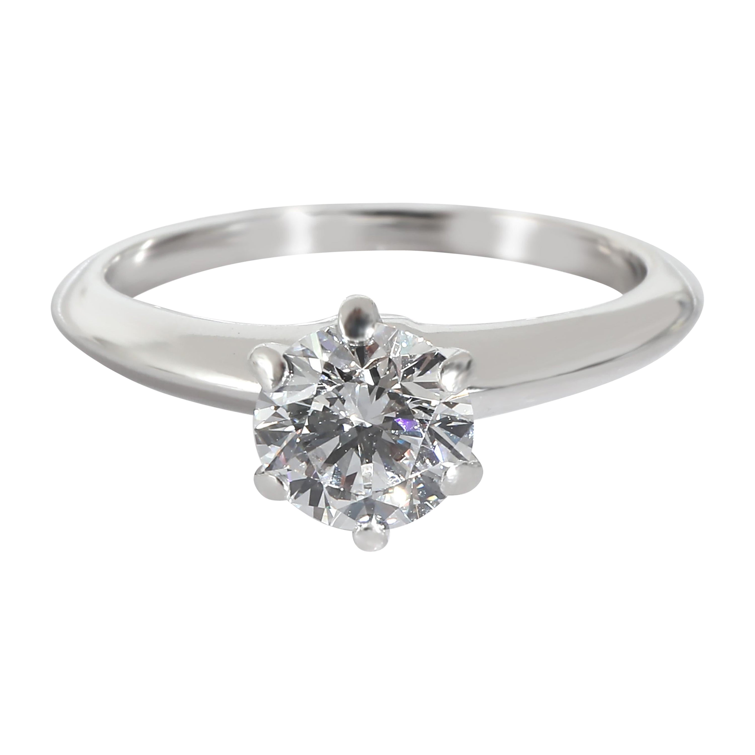 Tiffany & Co. Anello di fidanzamento con diamante in platino D IF 1.05 CTW