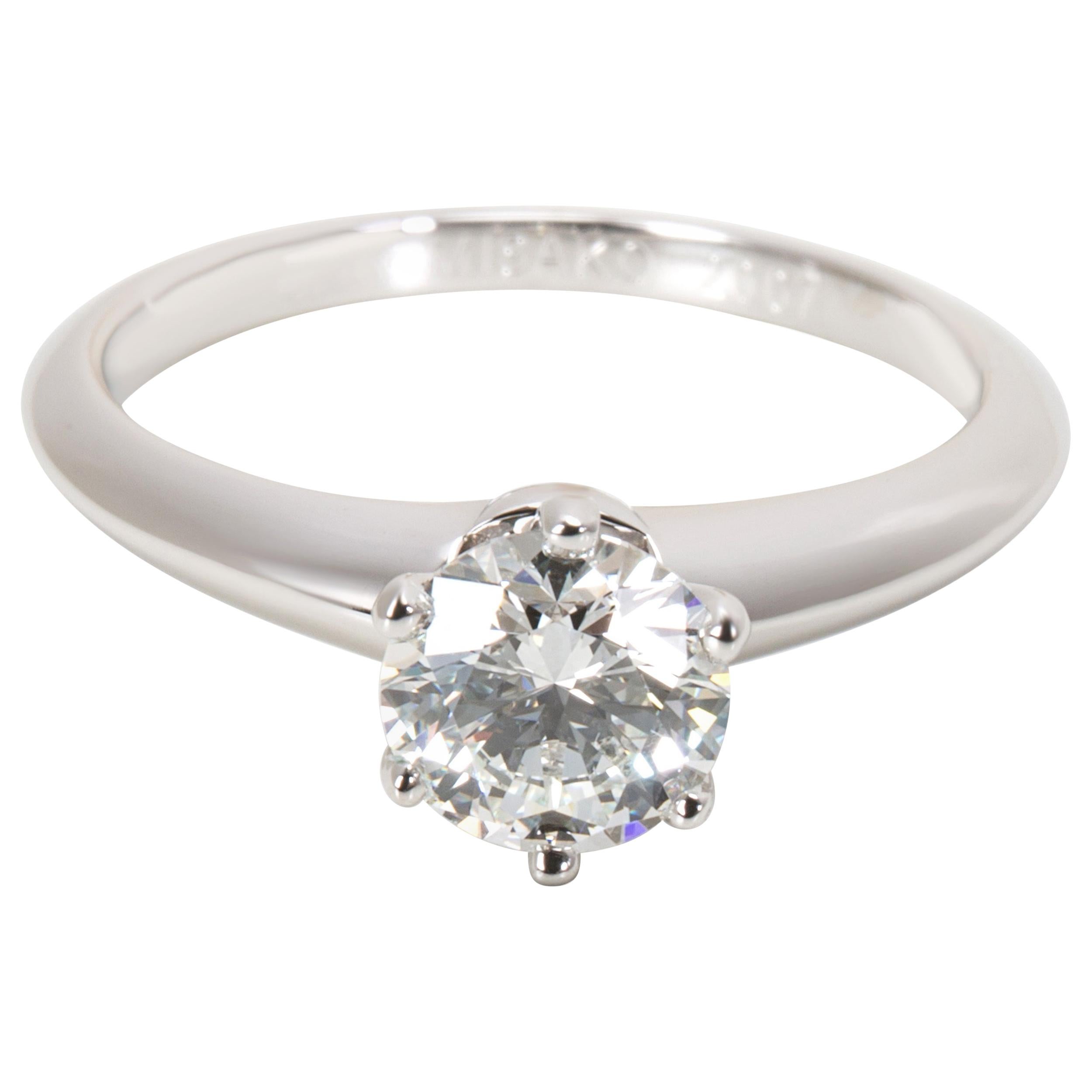Tiffany & Co. Diamond Engagement Ring in Platinum E VVS1 0.78 Carat