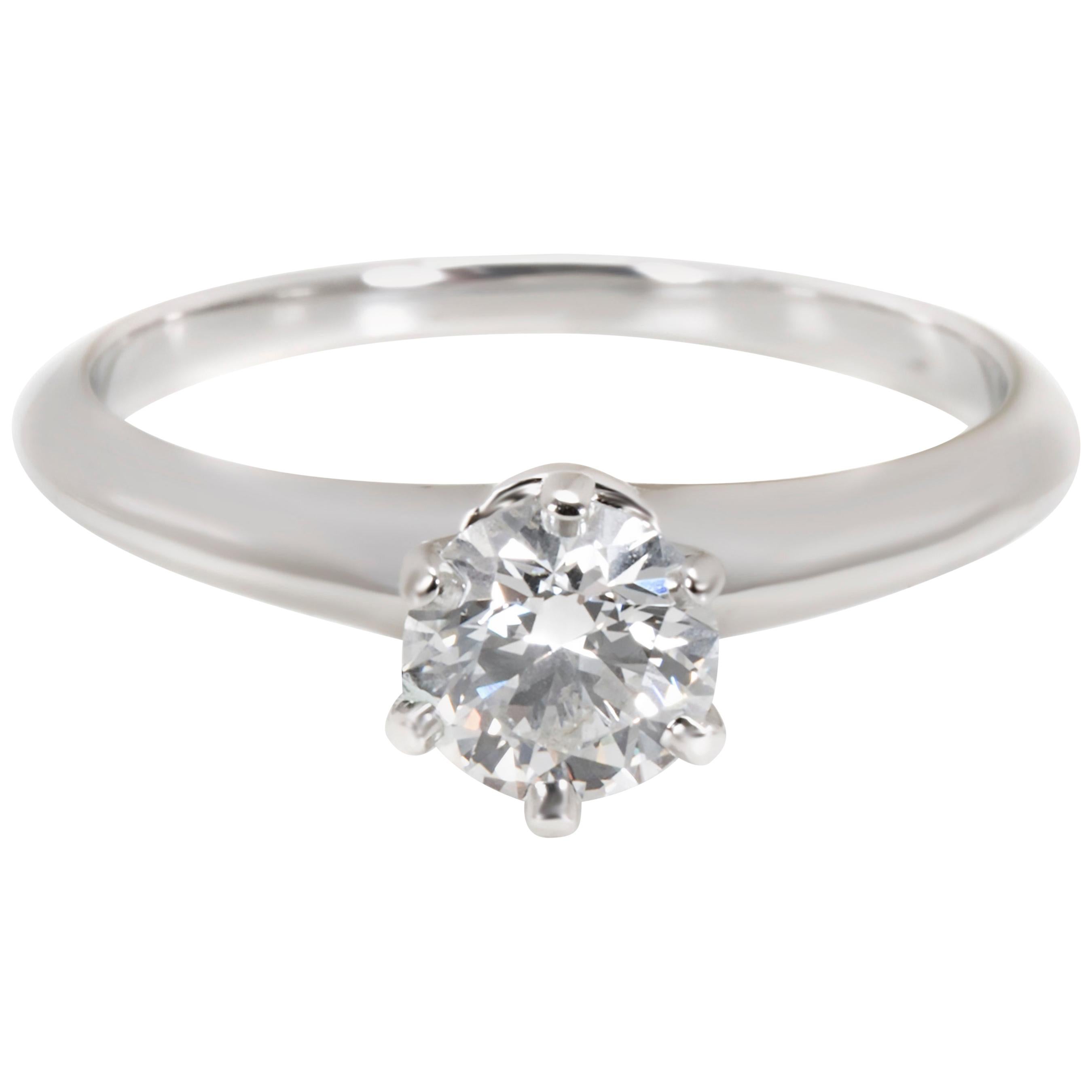 Tiffany & Co. Diamond Engagement Ring in Platinum F VS1 0.62 Carat