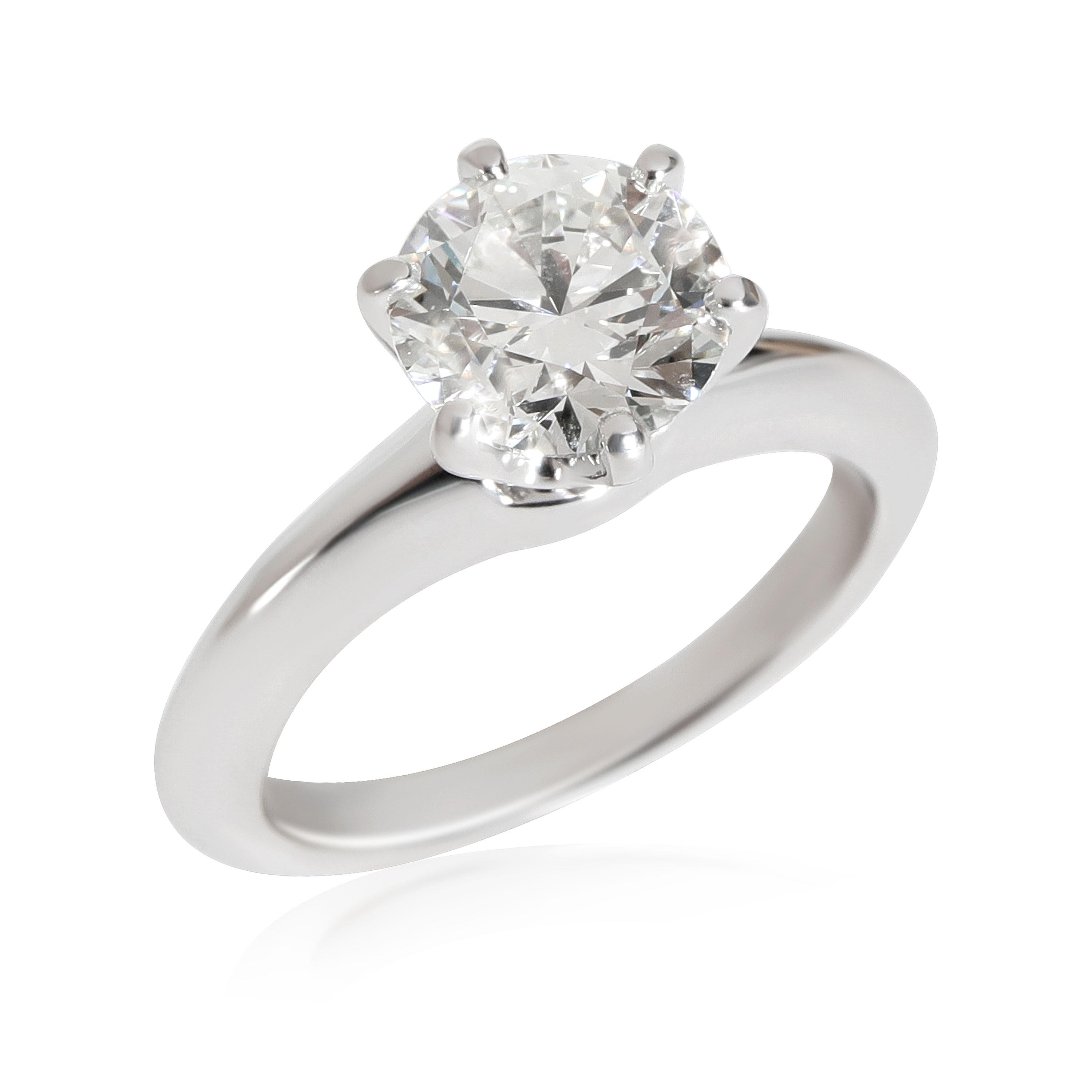 Tiffany & Co. Diamant-Verlobungsring aus Platin G SI1 1,16 CTW (Rundschliff) im Angebot