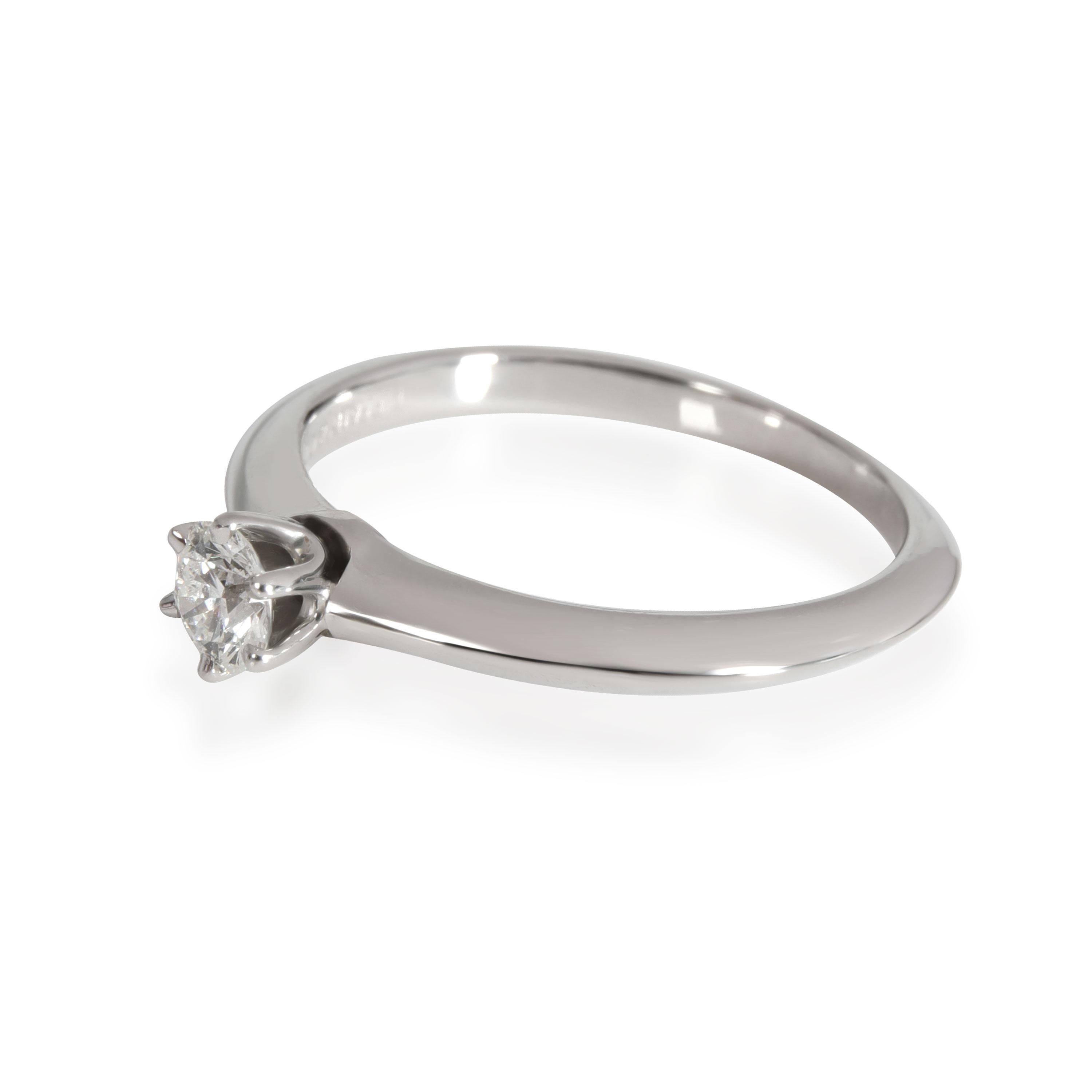 Round Cut Tiffany & Co. Diamond Engagement Ring in Platinum H VS1 0.22 CTW