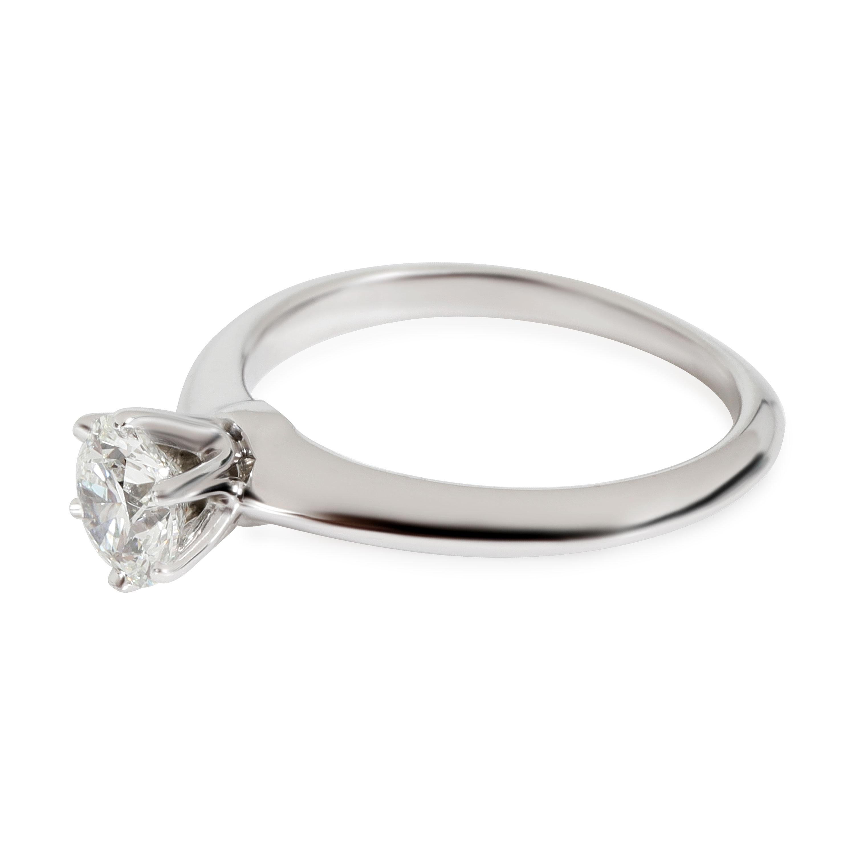 Round Cut Tiffany & Co. Diamond Engagement Ring in Platinum H VS1 0.90 CTW