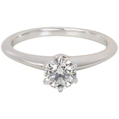 Tiffany 
Co. Diamond Engagement Ring in Platinum I VVS1 0.52 Carat