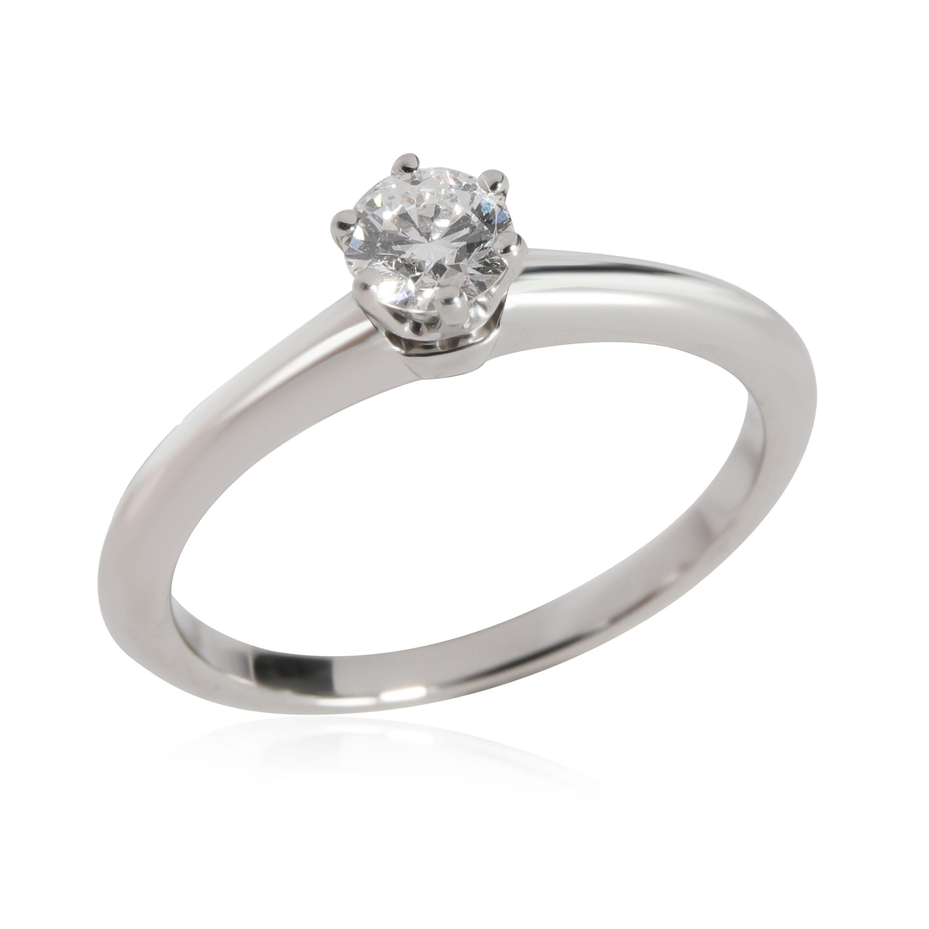 Round Cut Tiffany & Co. Diamond Engagement Ring in Platinum Platinum H VS2 0.27 CTW