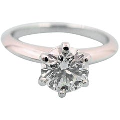 Tiffany & Co. Diamond Engagement Ring Round 1.09 Carat I VS2