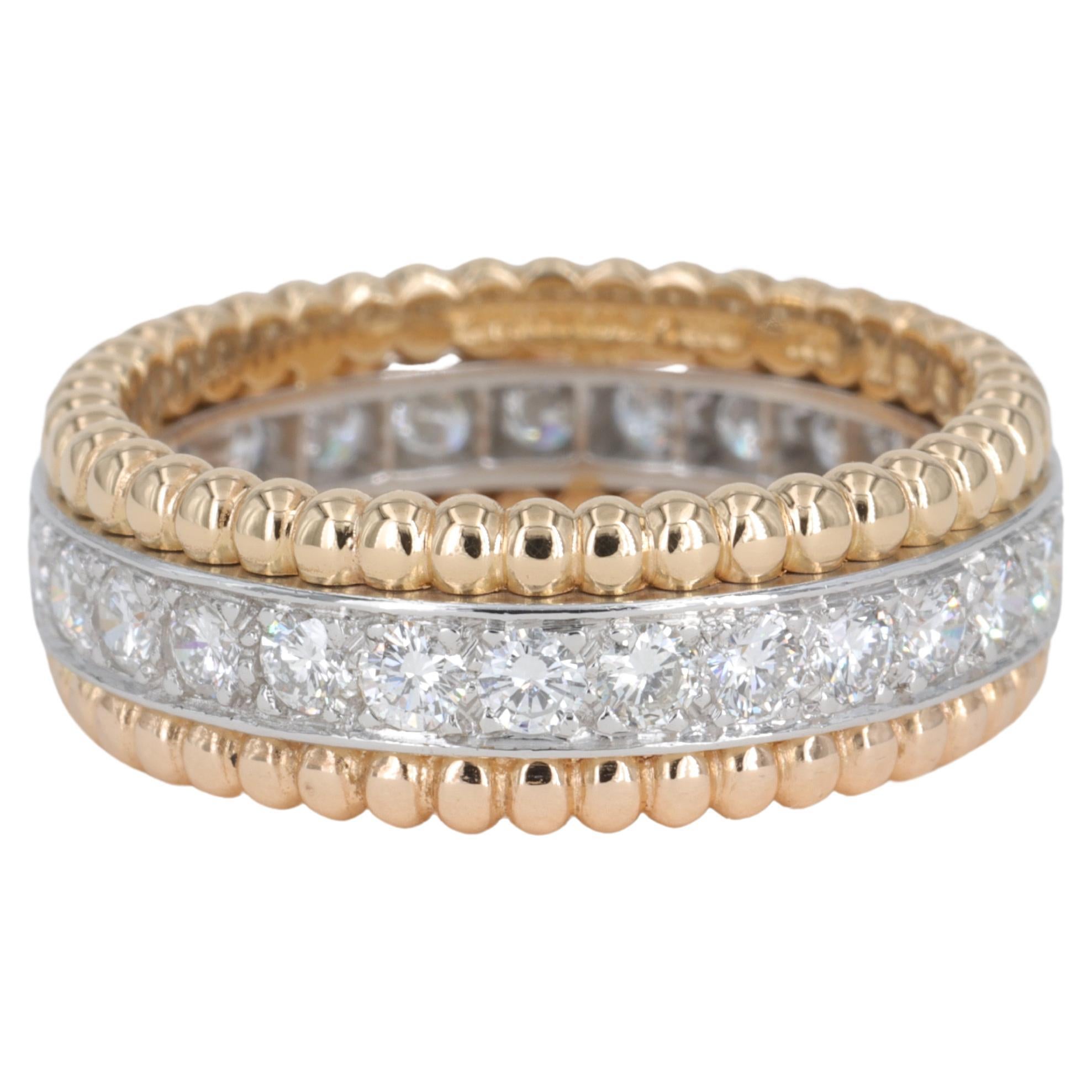 Tiffany and Co. Schlumberger Diamond Platinum Yellow Gold Eternity Band ...