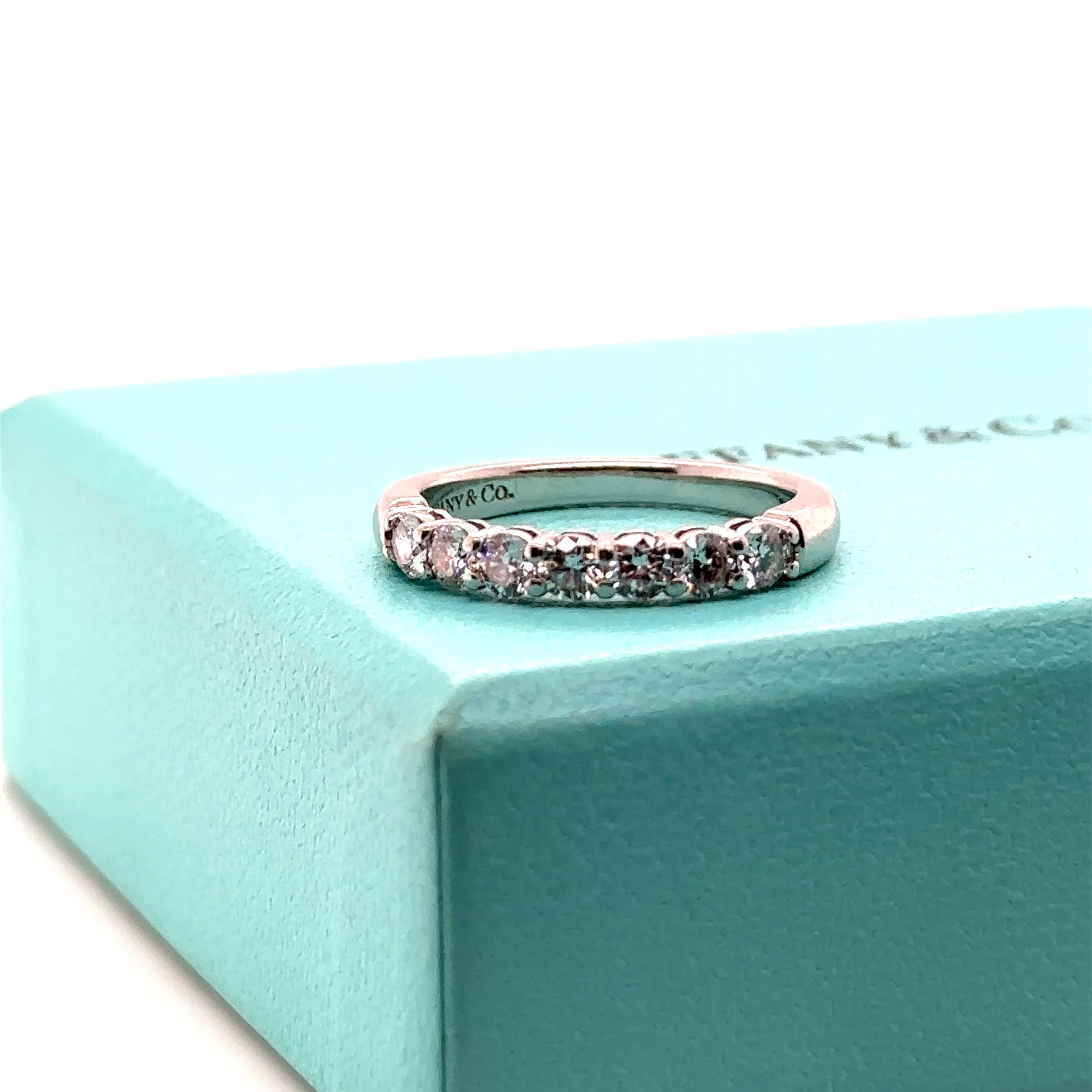 Women's Tiffany & Co Diamond Eternity Ring 0.60ct For Sale