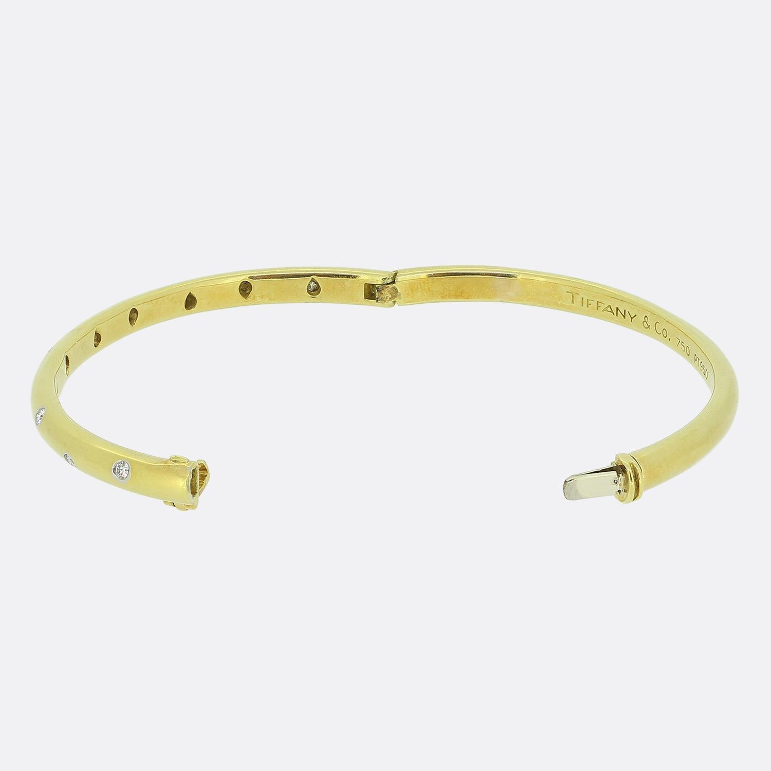 Women's or Men's Tiffany & Co. Diamond Etoile Bangle For Sale