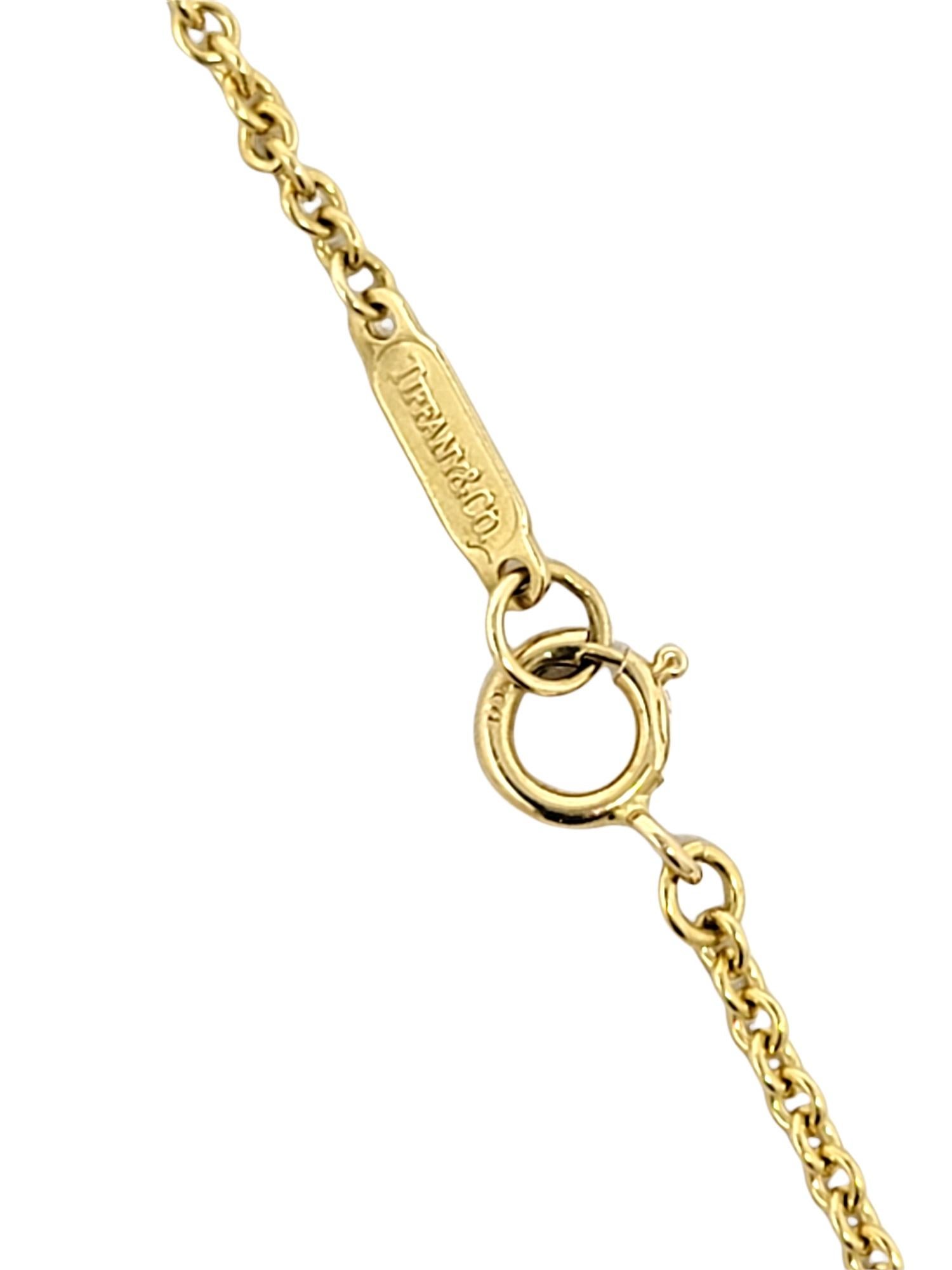 Tiffany & Co. Diamond Etoile Heart Shaped Pendant Necklace 18 Karat Yellow Gold 1