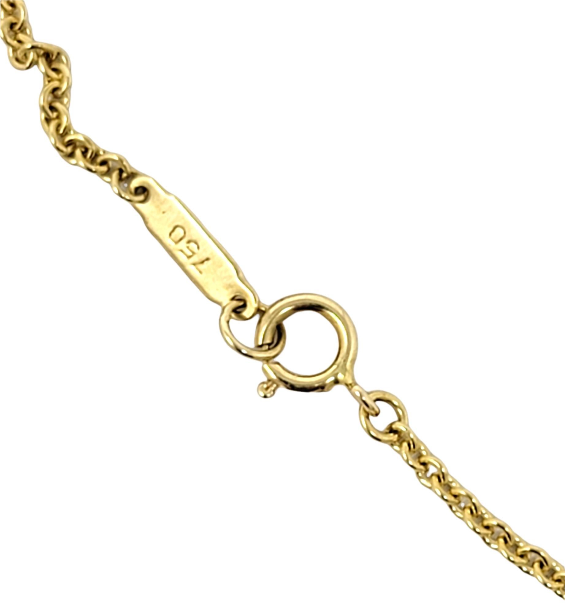 Tiffany & Co. Diamond Etoile Heart Shaped Pendant Necklace 18 Karat Yellow Gold 2