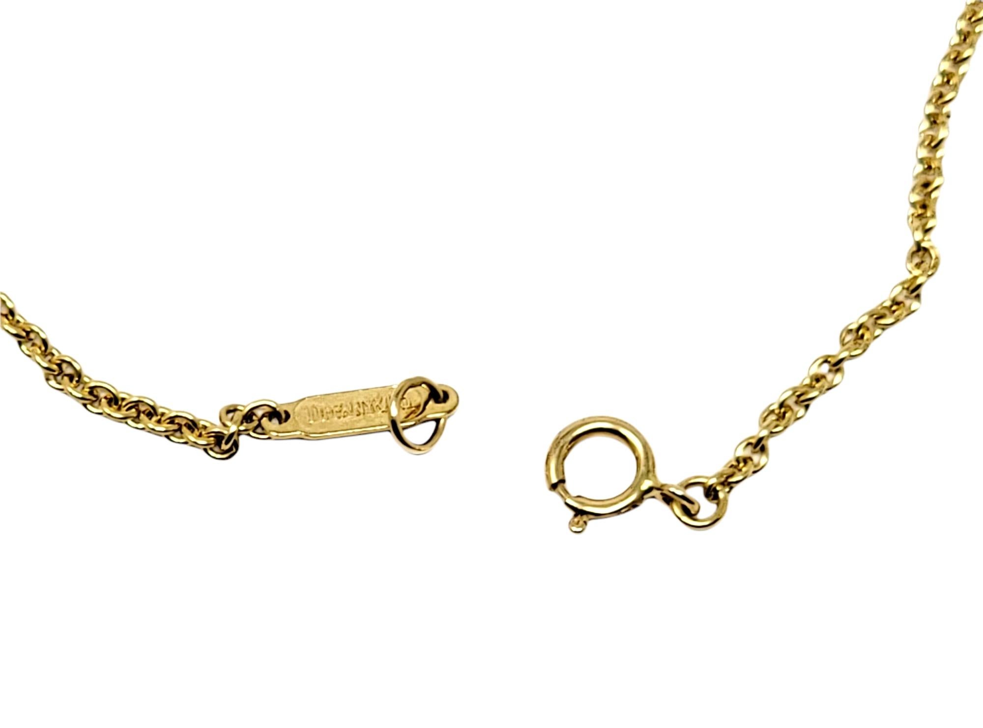 Tiffany & Co. Diamond Etoile Heart Shaped Pendant Necklace 18 Karat Yellow Gold 3