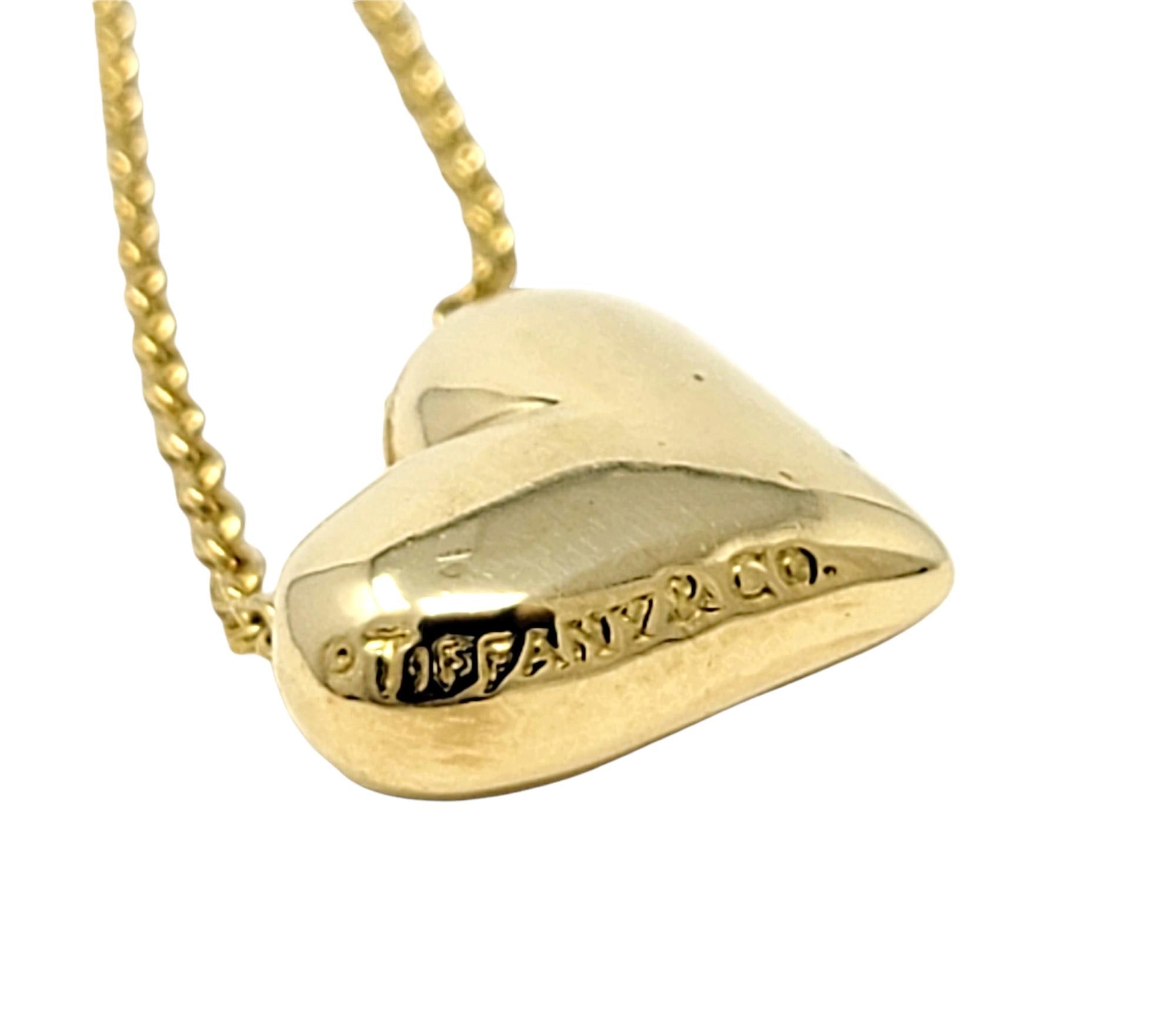 18 karat gold heart necklace